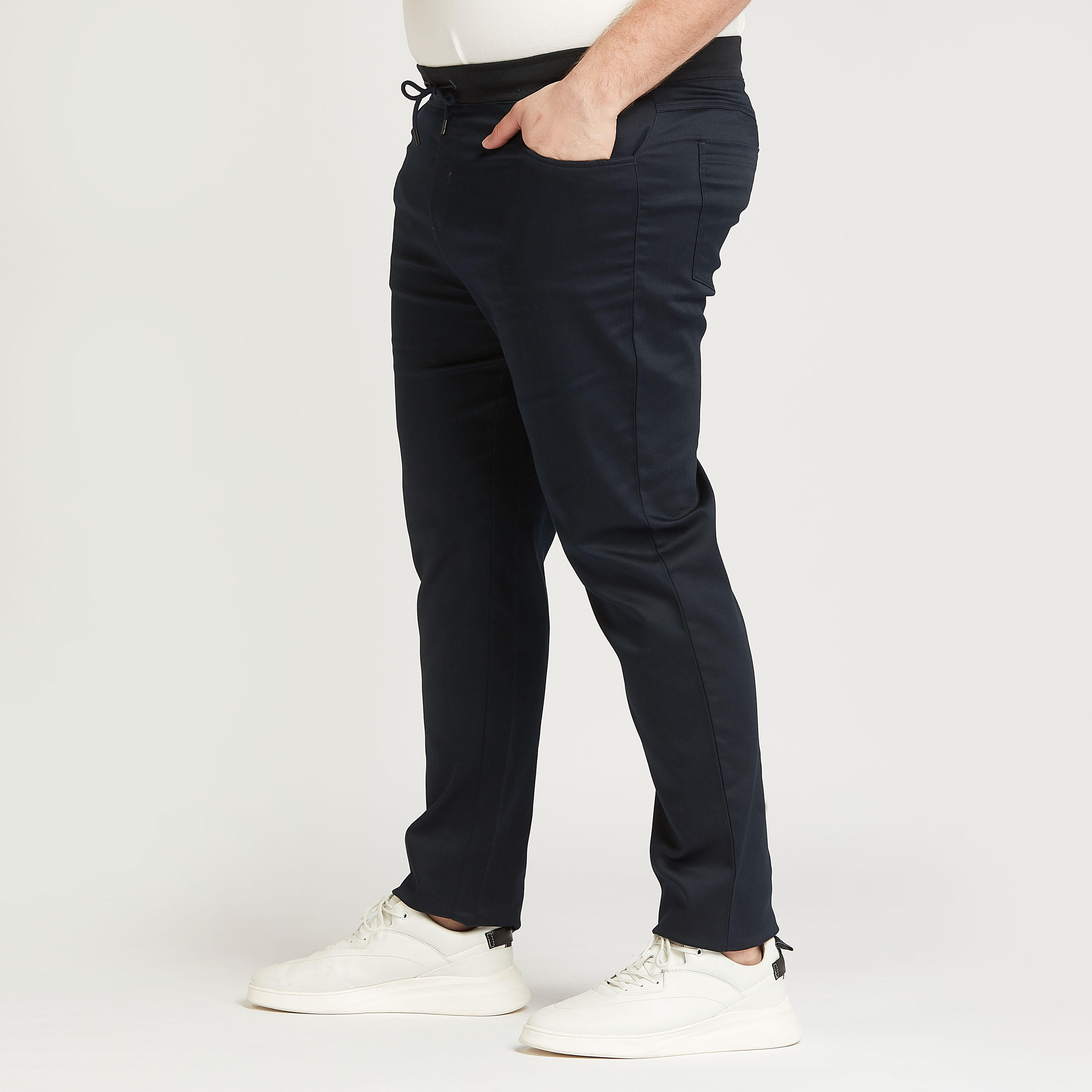Full Length Solid Chinos with Pocket Detail and Drawstring-men-clothing-bottoms-trousersandchinos-trousers-image-3