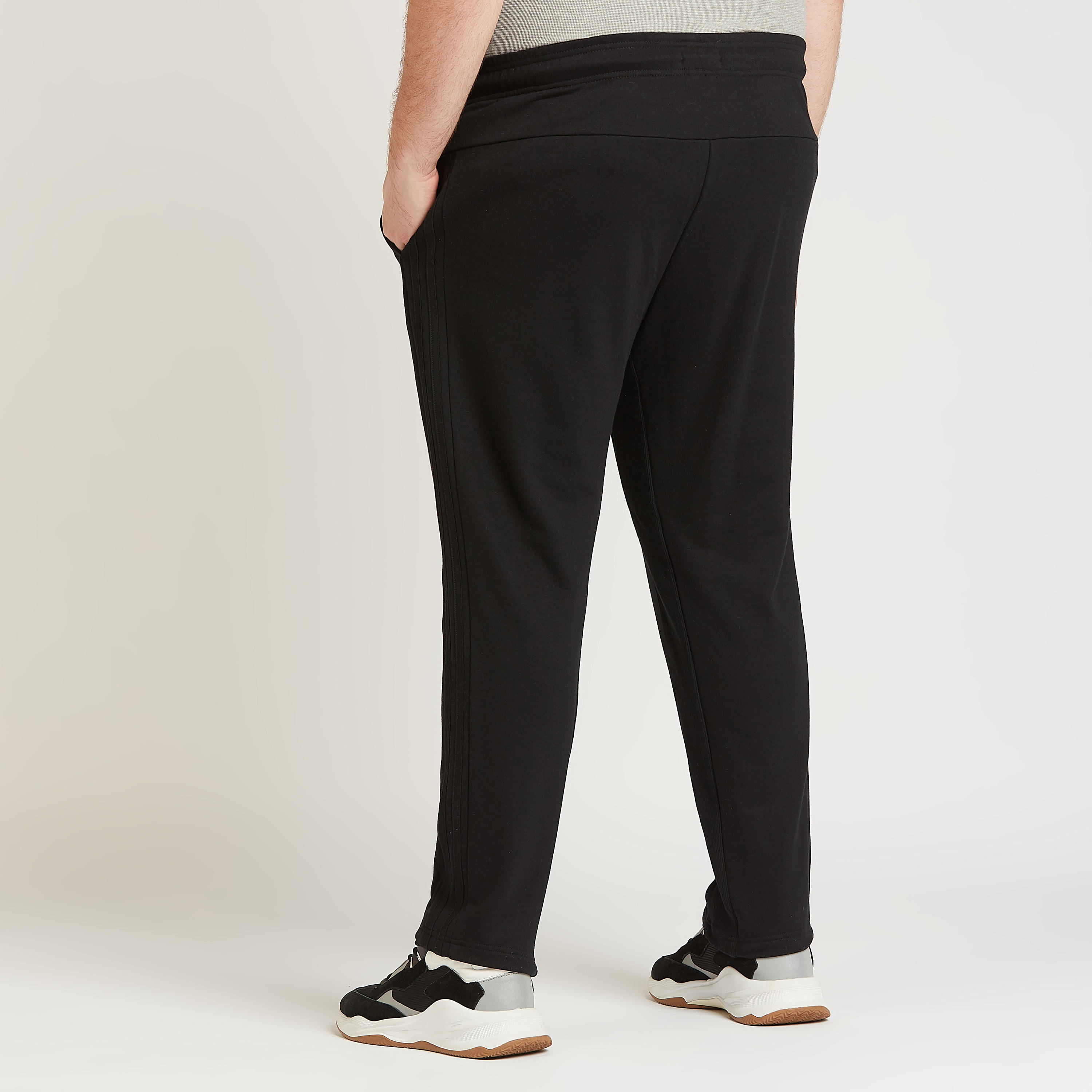 Full Length Solid Mid-Rise Pants with Pocket Detail and Drawstring-men-clothing-bottoms-joggers-image-3