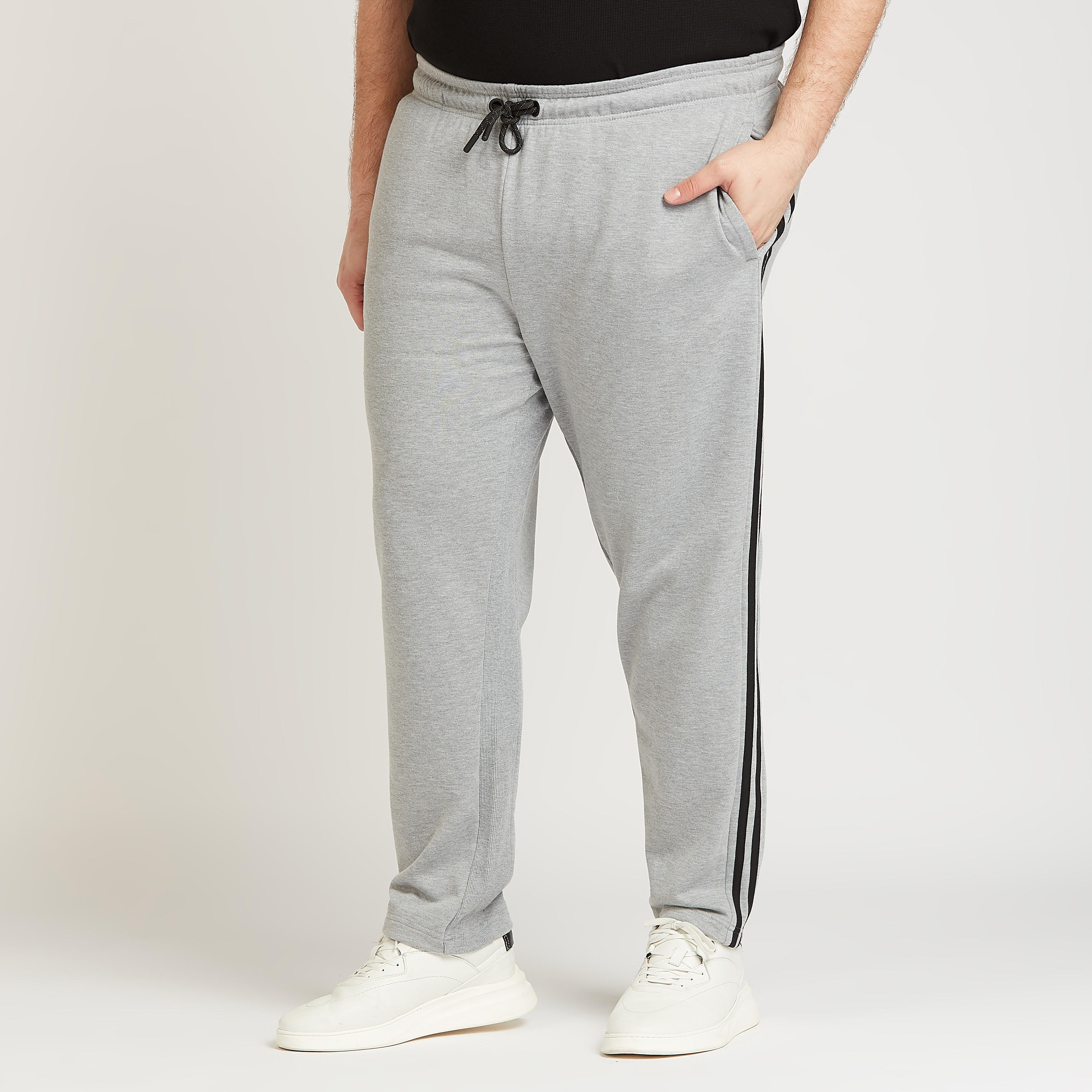 Full Length Solid Pants with Stripe and Pocket Detail-men-clothing-bottoms-joggers-image-1