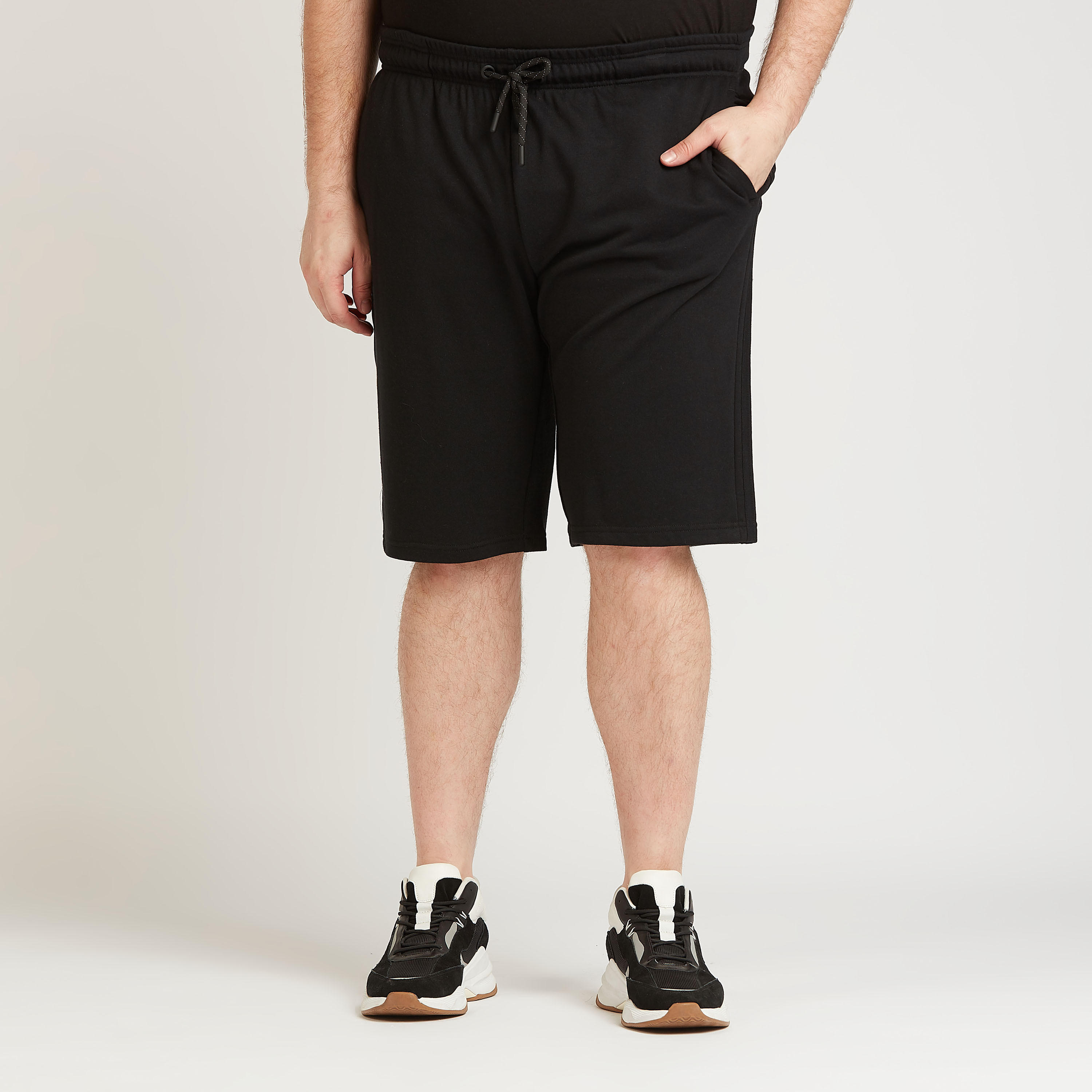 Solid Mid-Rise Shorts with Pocket Detail and Drawstring-men-clothing-bottoms-shorts-image-1