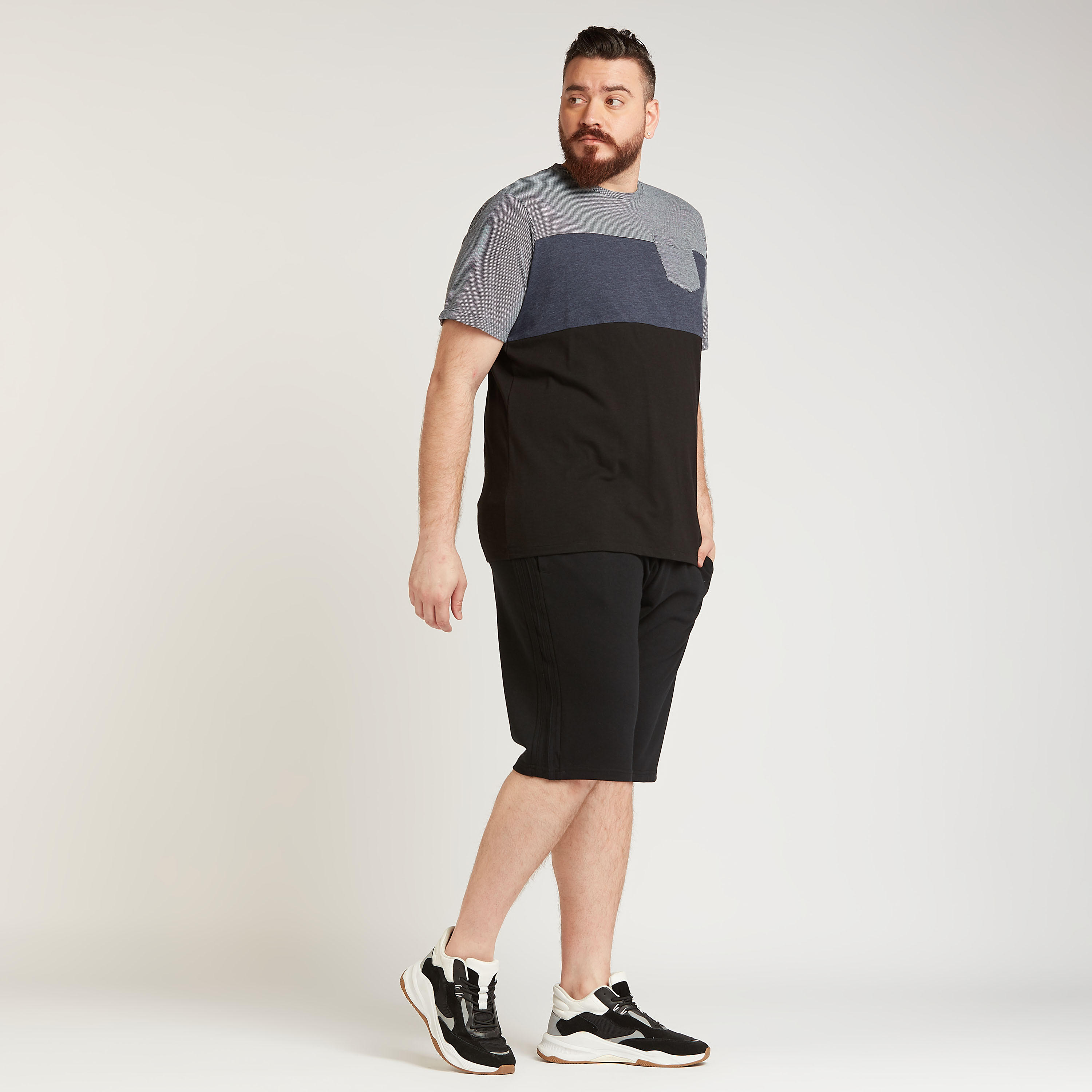 Solid Mid-Rise Shorts with Pocket Detail and Drawstring-men-clothing-bottoms-shorts-image-2