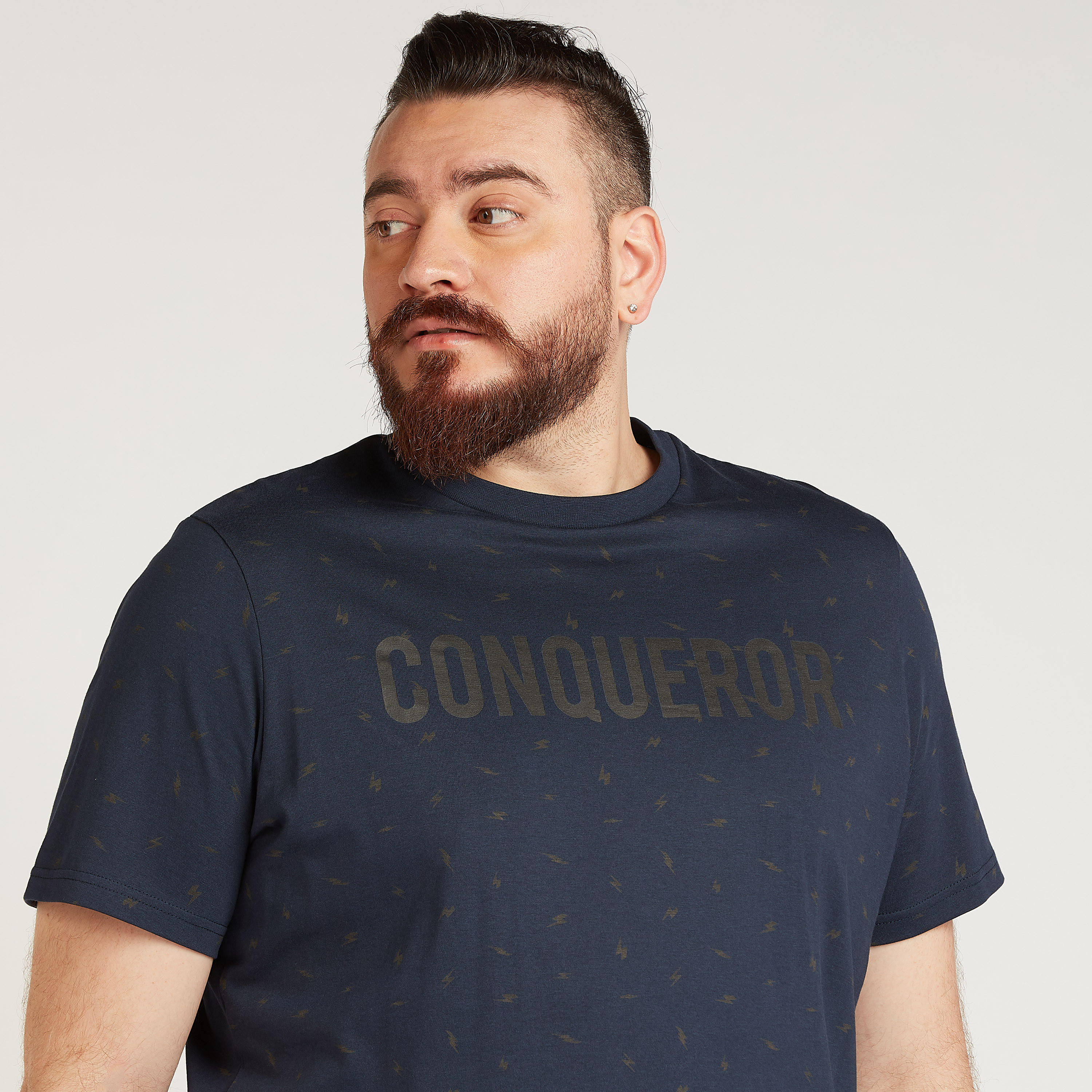 Printed T-shirt with Crew Neck and Short Sleeves-men-clothing-tshirtsandpolos-tshirts-image-3
