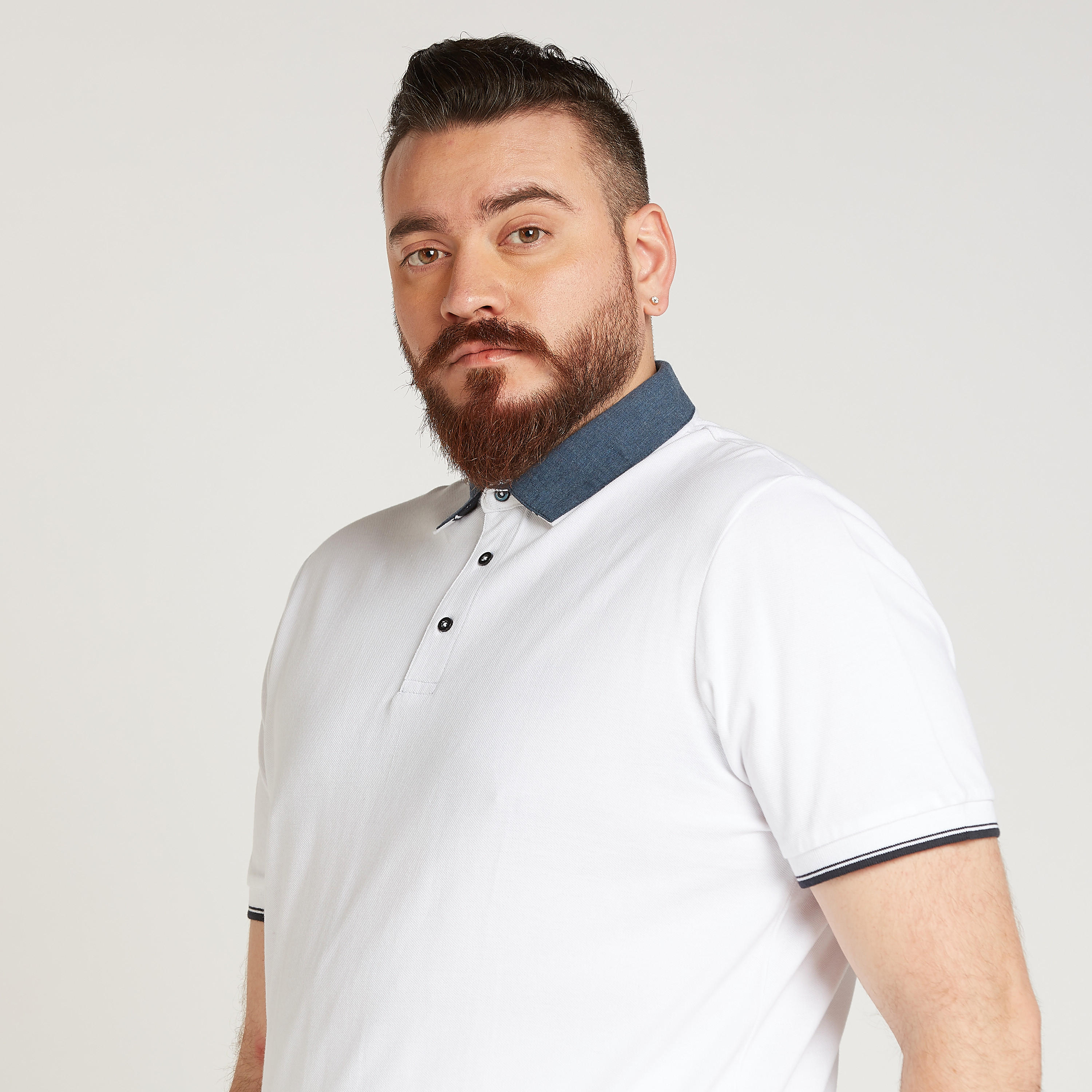 Solid Polo T-shirt with Short Sleeves-men-clothing-tshirtsandpolos-polos-image-3