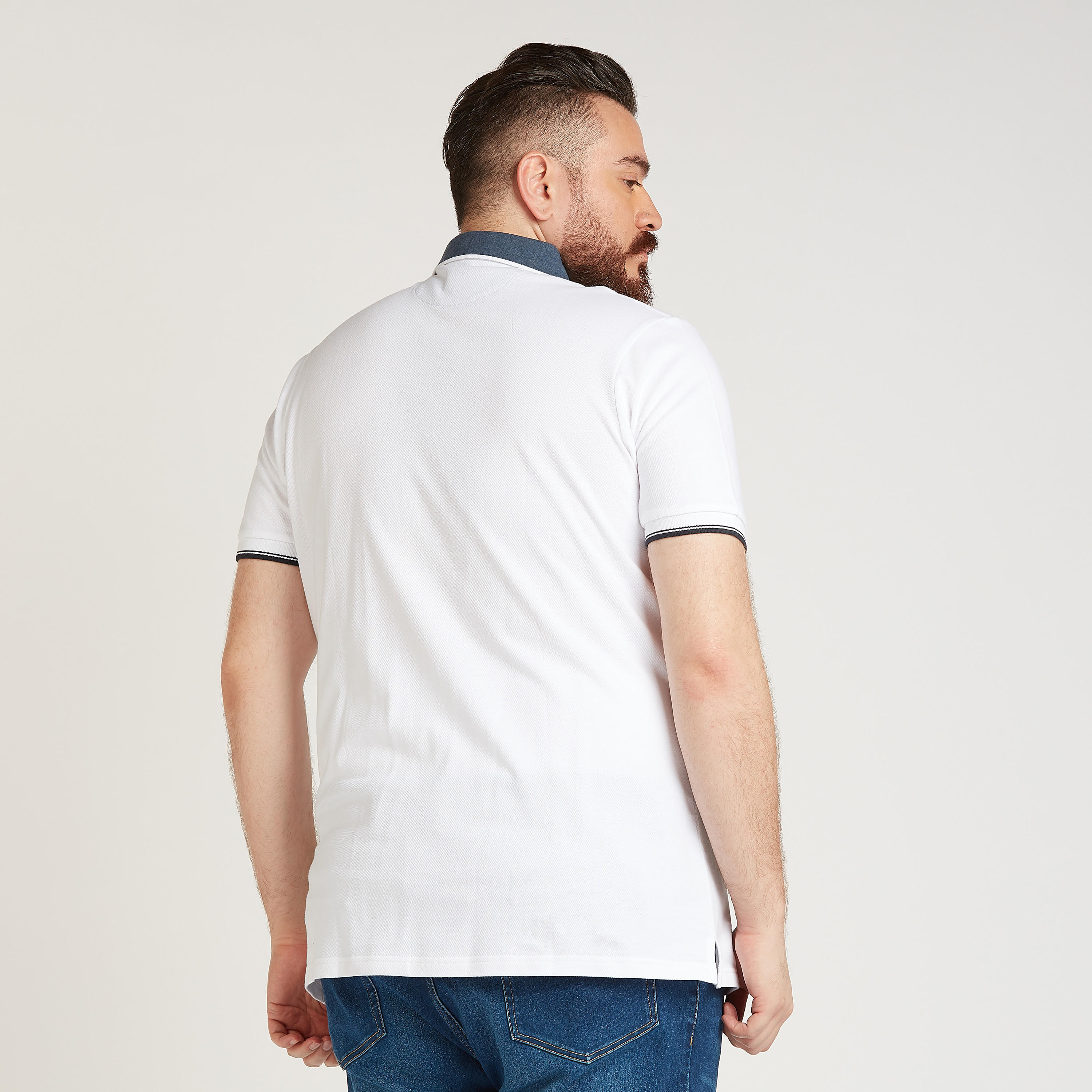 تيشيرت بولو سادة بأكمام قصيرة-men-clothing-tshirtsandpolos-polos-image-1