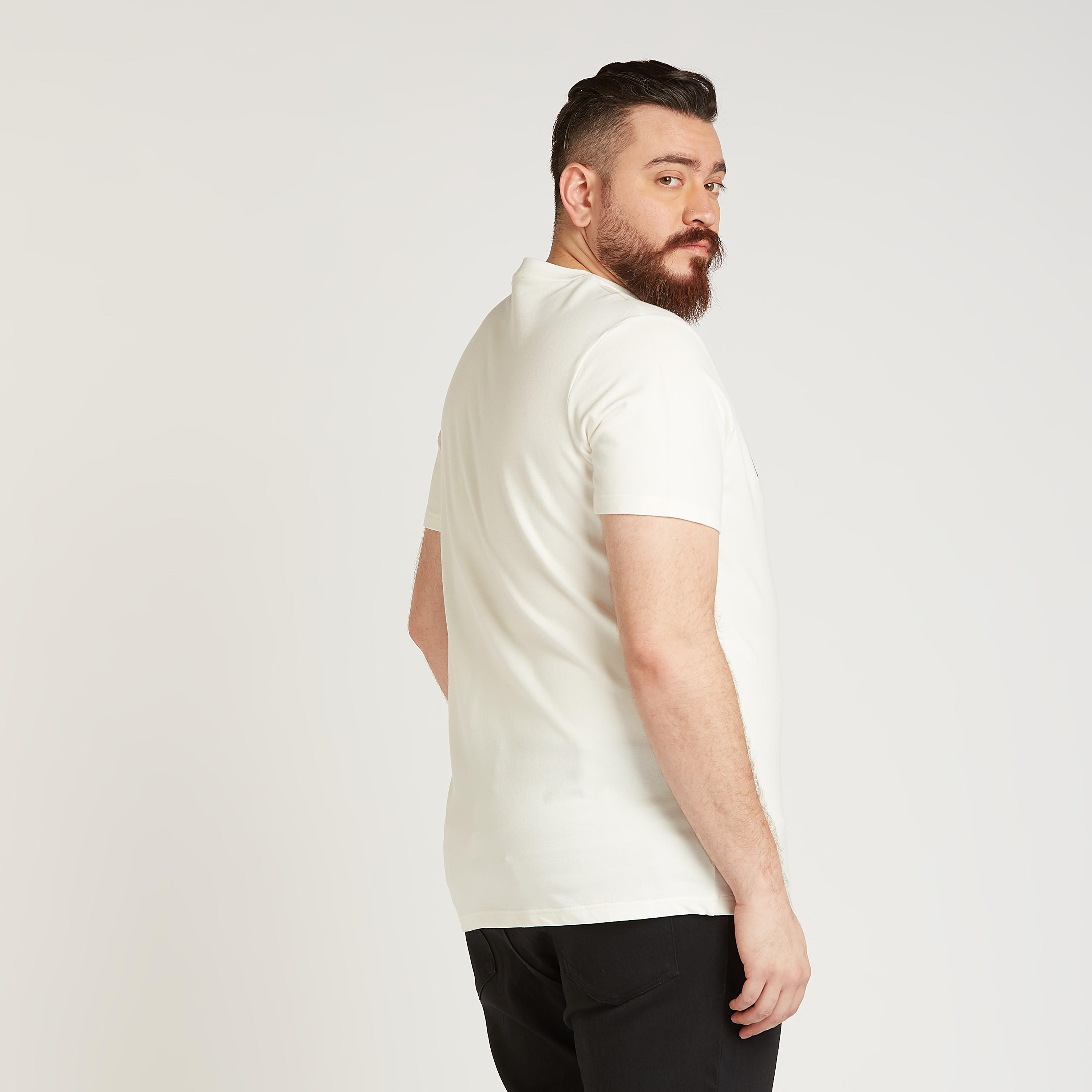 Embossed T-shirt with Crew Neck and Short Sleeves-men-clothing-tshirtsandpolos-tshirts-image-4