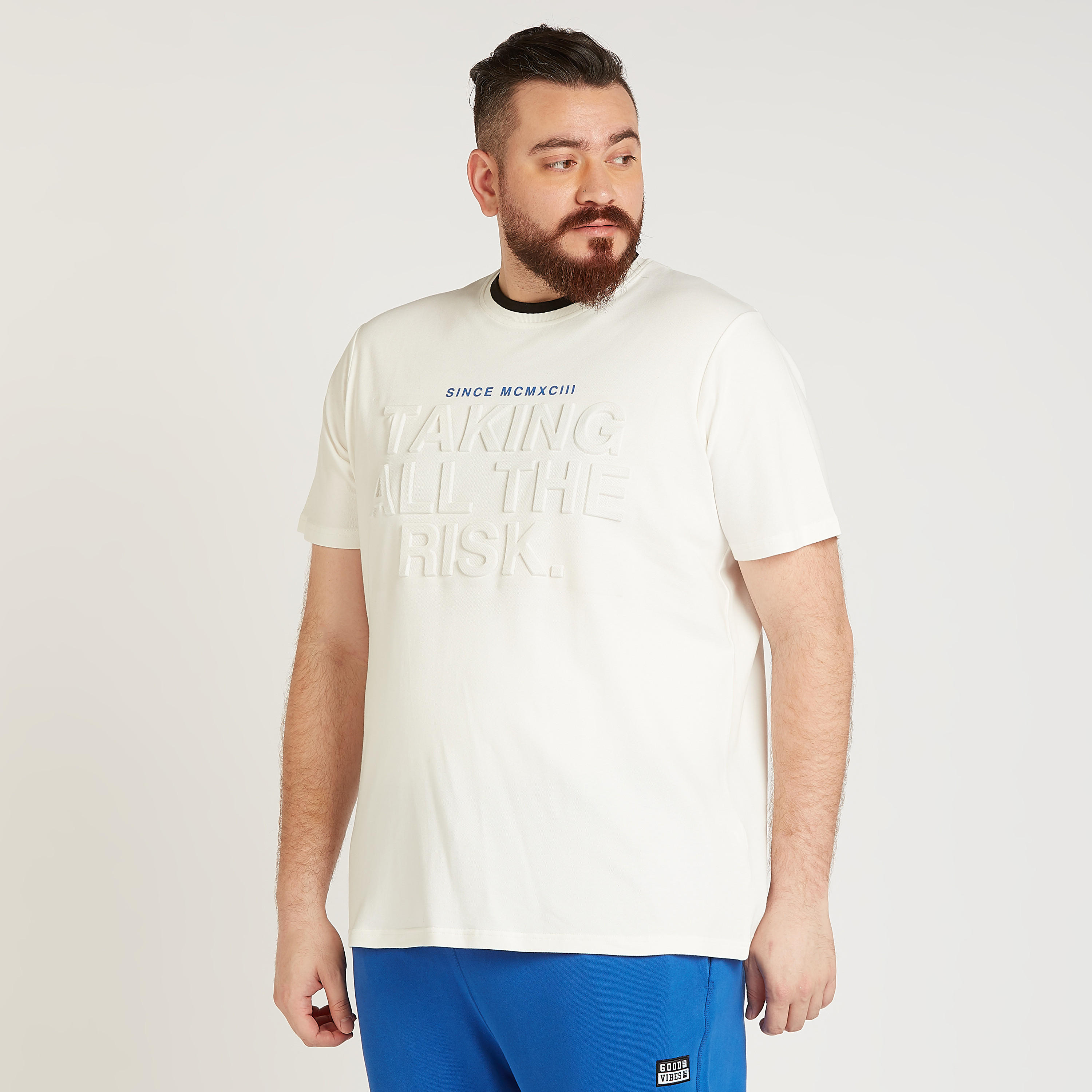 Printed T-shirt with Crew Neck and Short Sleeves-men-clothing-tshirtsandpolos-tshirts-image-1