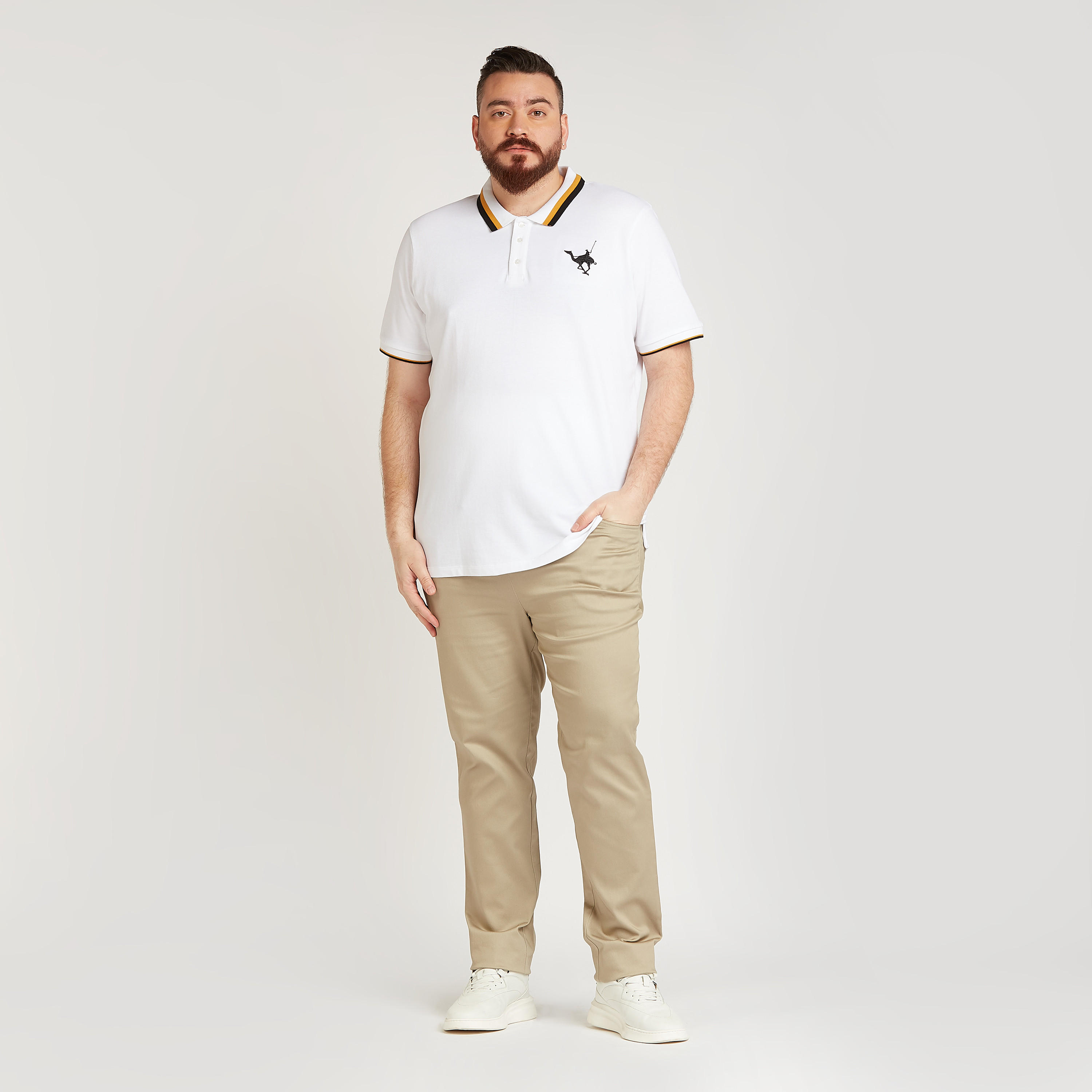 تيشيرت بولو بارز الملمس بأكمام قصيرة-men-clothing-tshirtsandpolos-polos-image-2