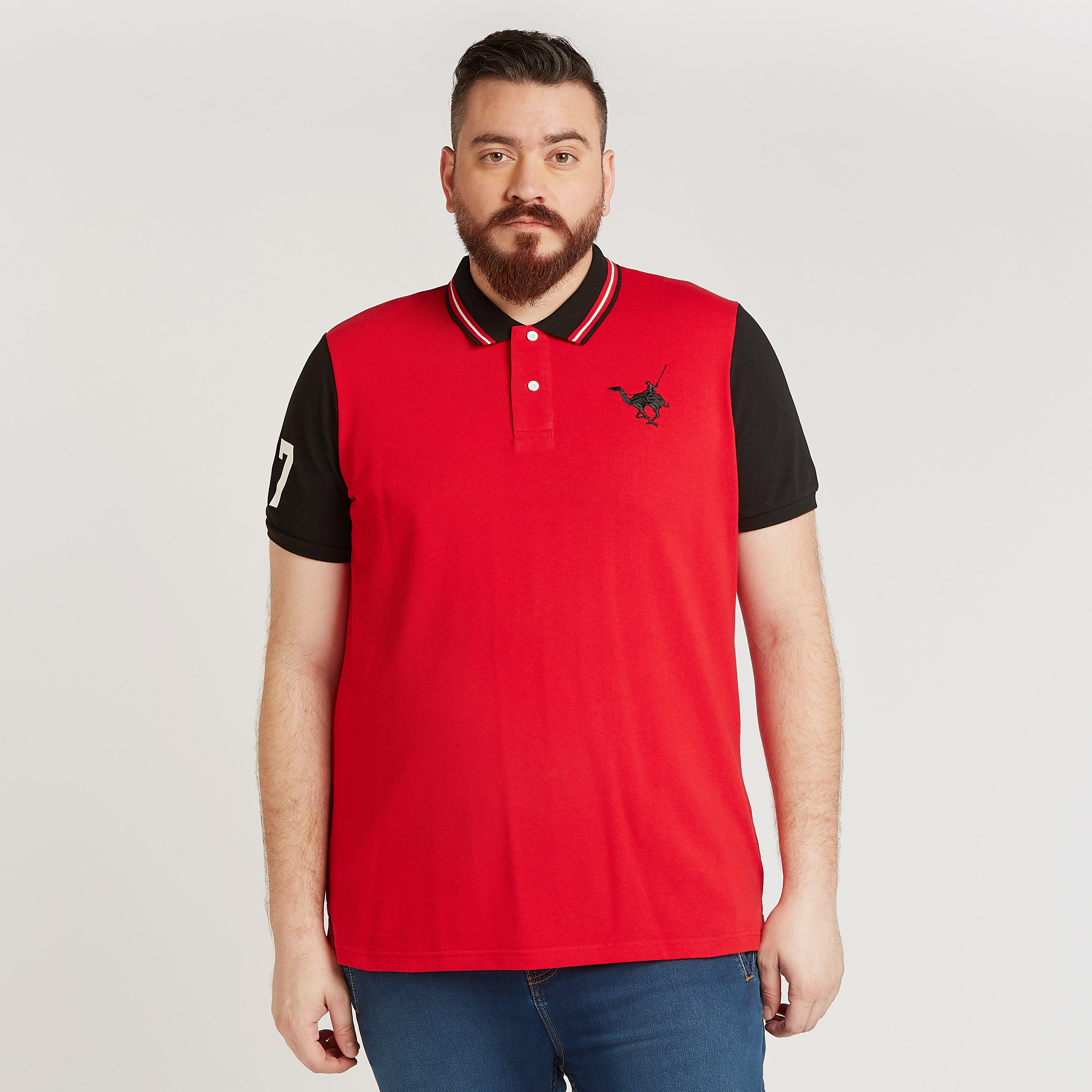 تيشيرت بولو مطرّز بأكمام قصيرة-men-clothing-tshirtsandpolos-polos-image-5