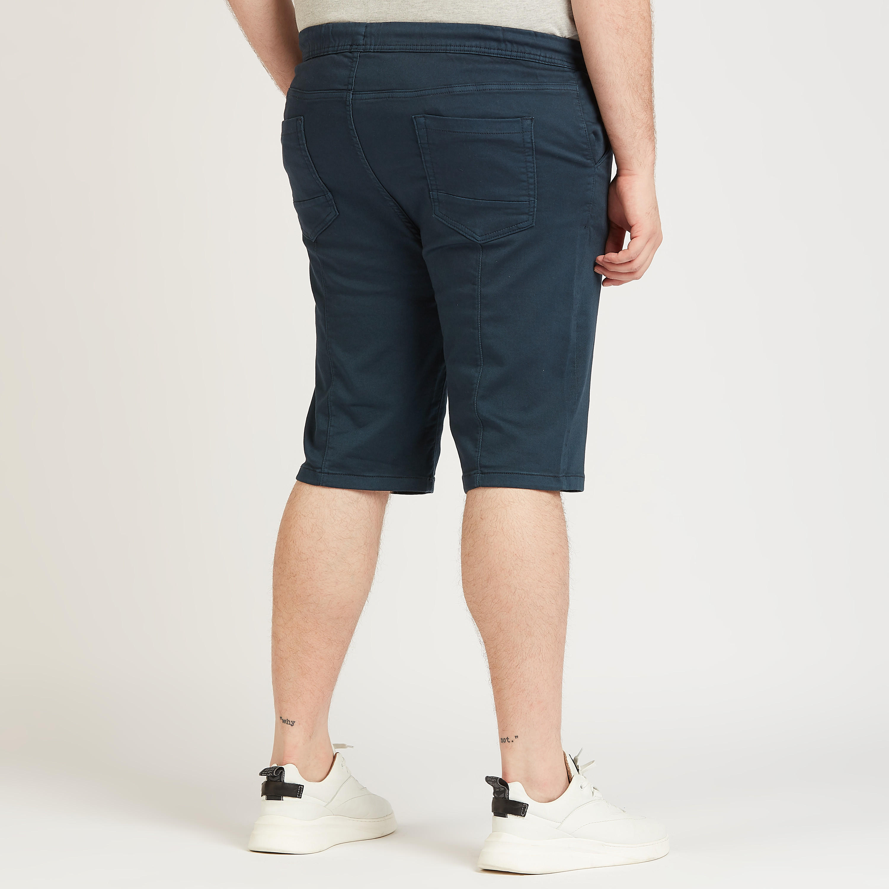 Solid Mid-Rise Shorts with Pocket Detail and Drawstring-men-clothing-bottoms-shorts-image-4
