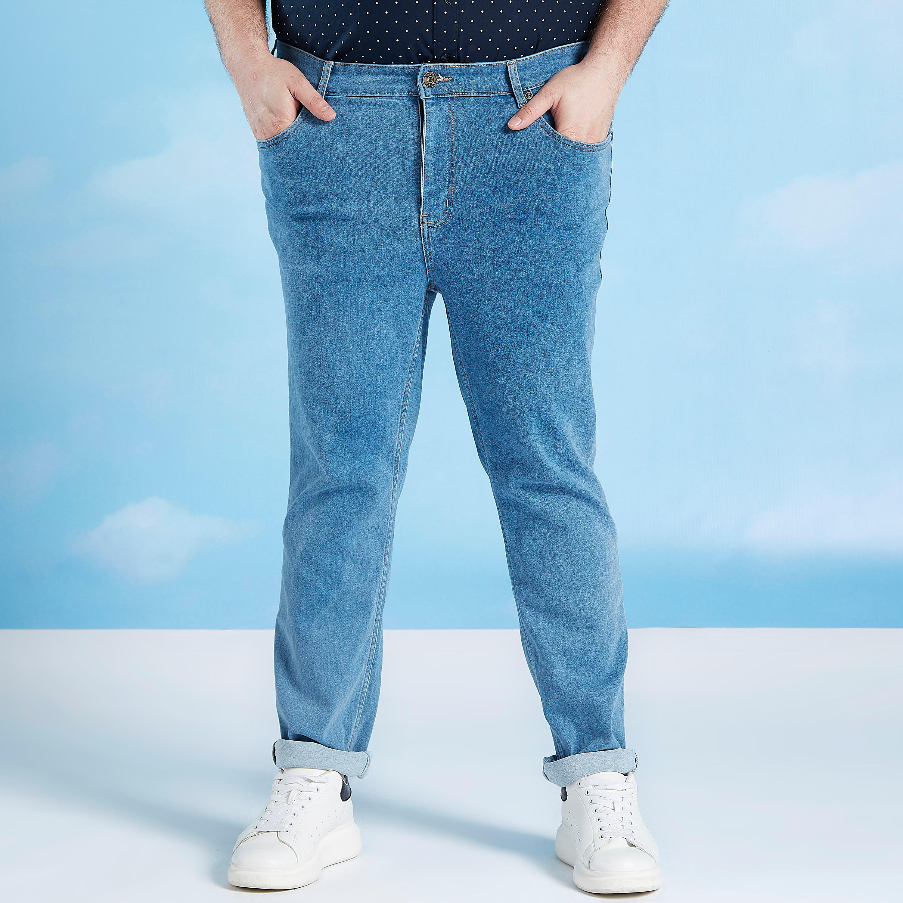 Full Length Solid Mid-Rise Jeans with Pocket Detail and Belt Loops-men-clothing-bottoms-jeans-image-1