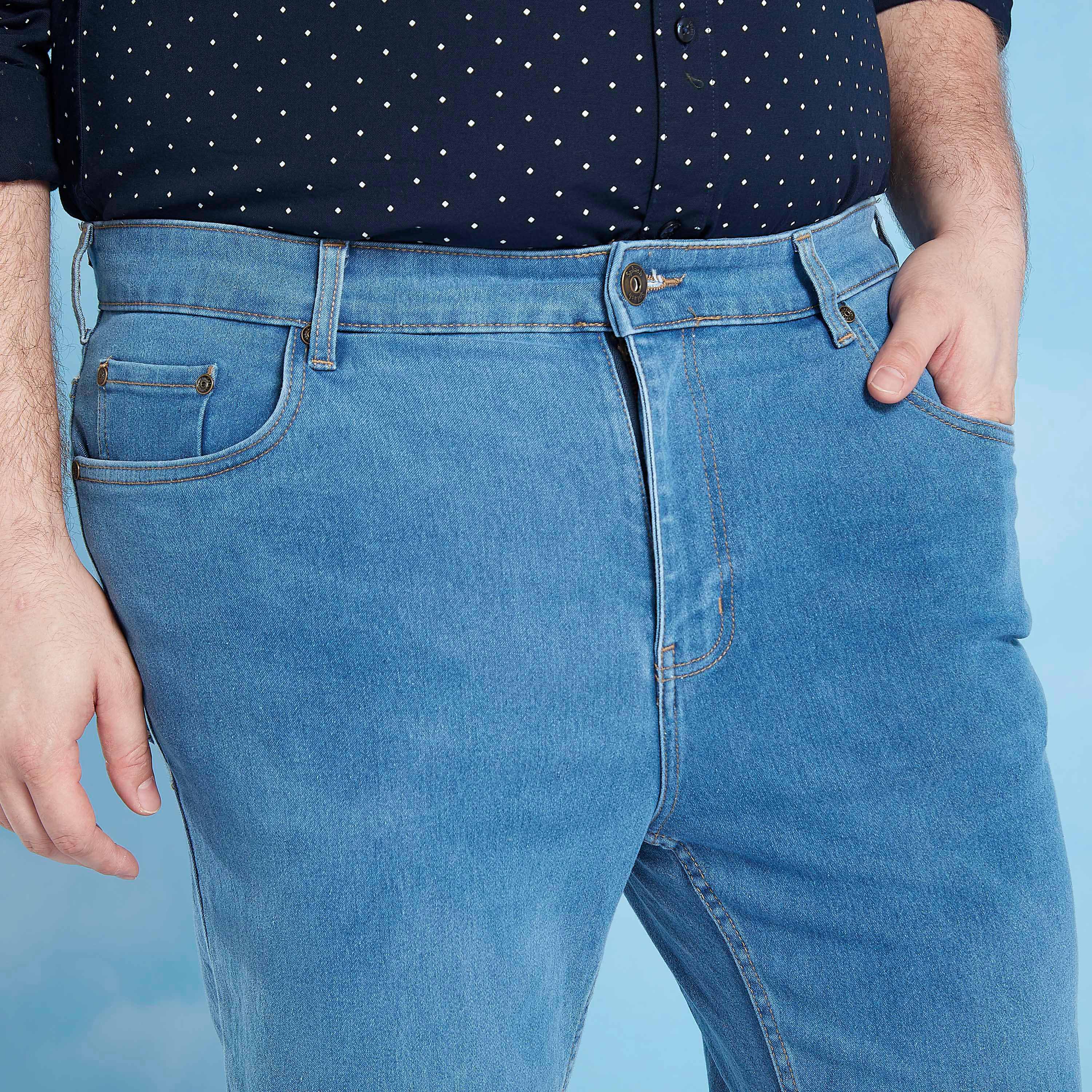 Full Length Solid Mid-Rise Jeans with Pocket Detail and Belt Loops-men-clothing-bottoms-jeans-image-3