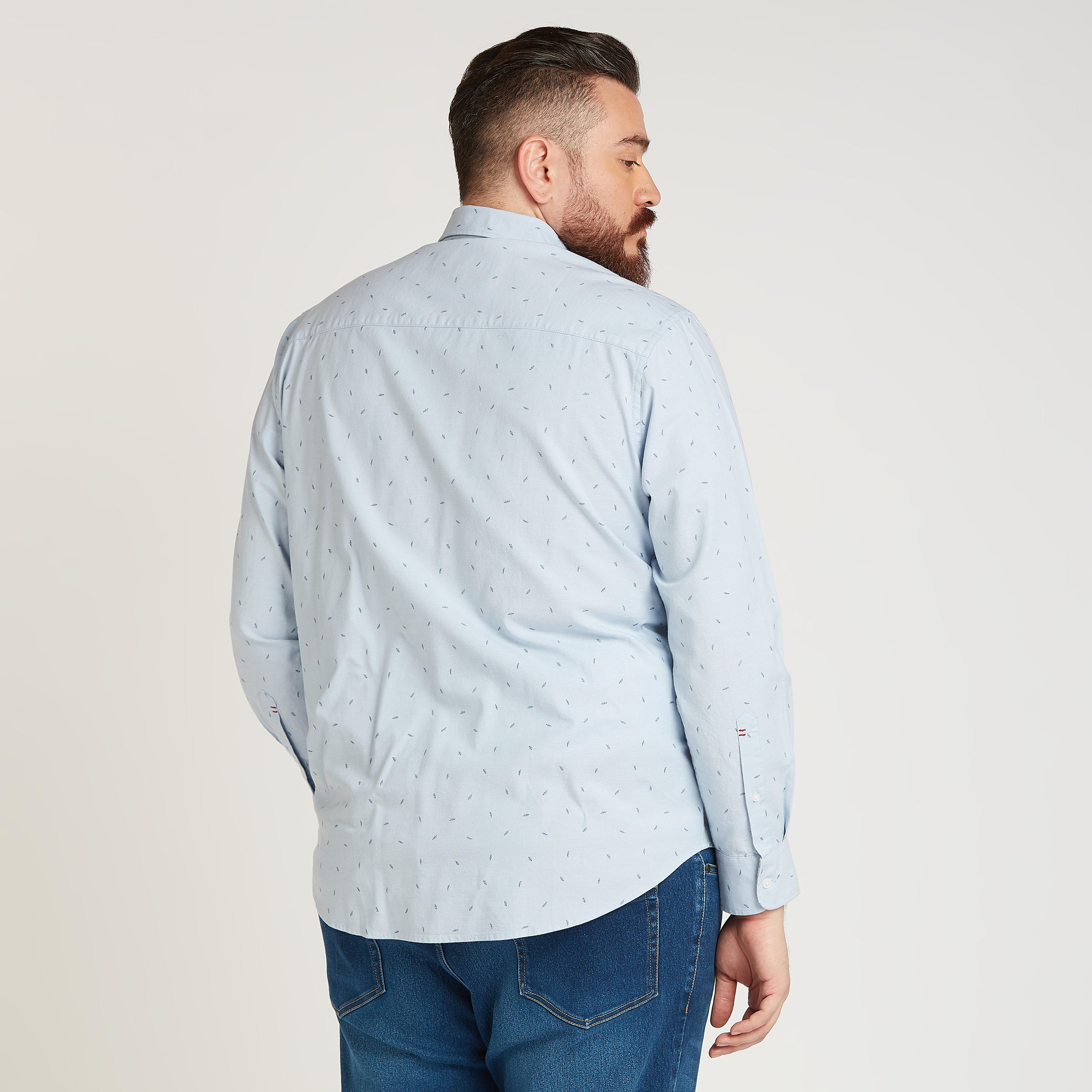 قميص بأكمام طويلة وجيب على الصدر وطبعات-men-clothing-shirts-image-4