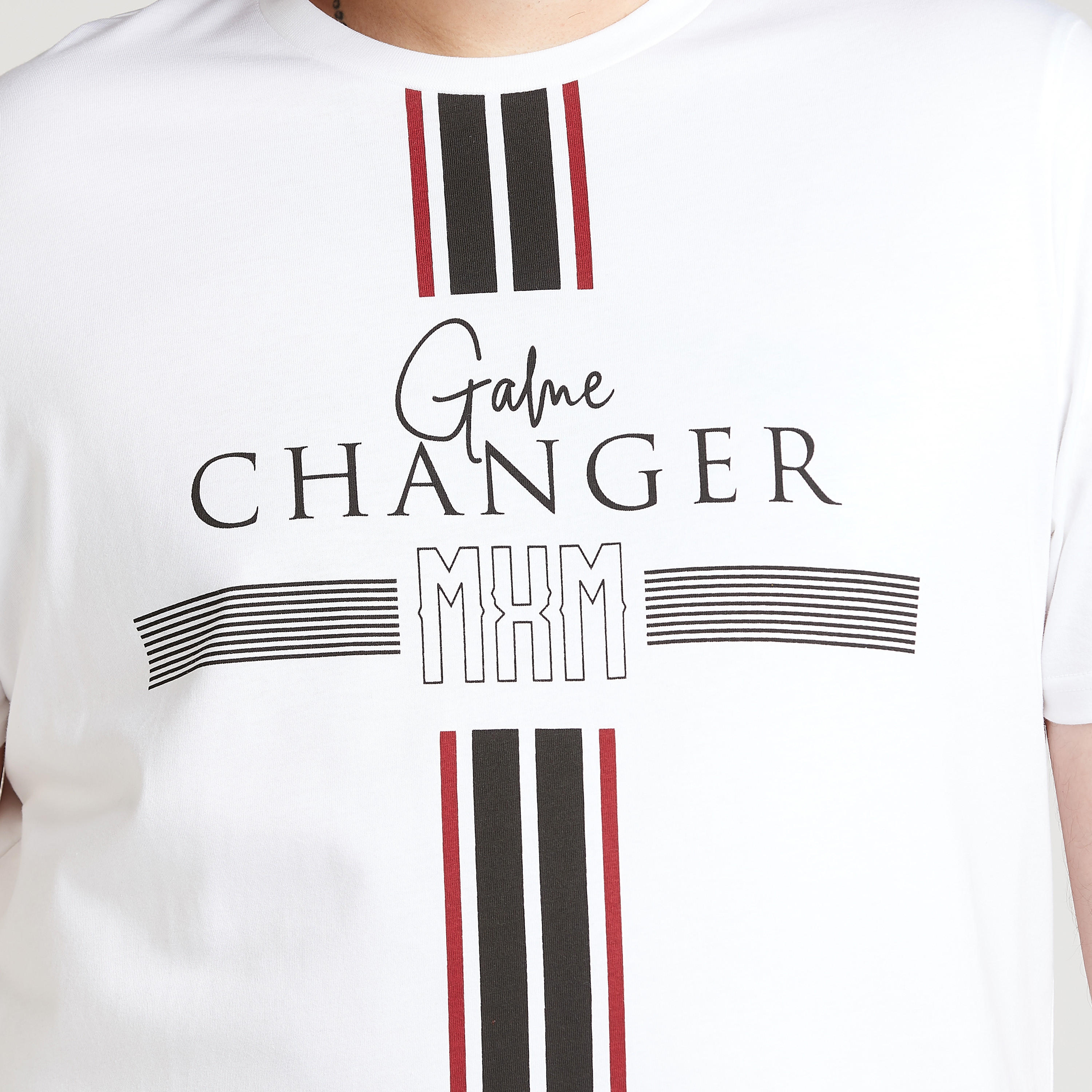 Typographic Print T-shirt with Crew Neck and Short Sleeves-men-clothing-tshirtsandpolos-tshirts-image-3