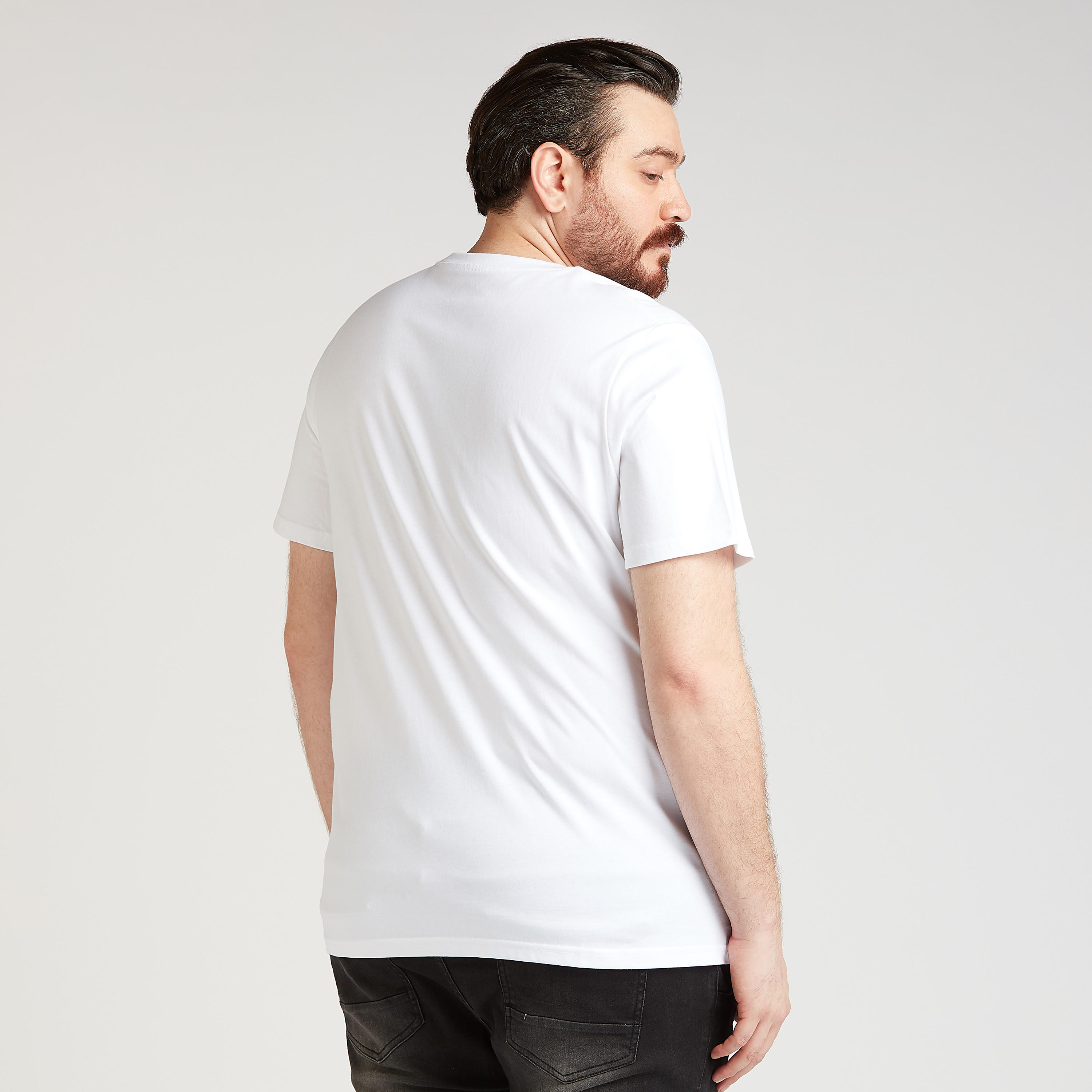 Typographic Print T-shirt with Crew Neck and Short Sleeves-men-clothing-tshirtsandpolos-tshirts-image-4
