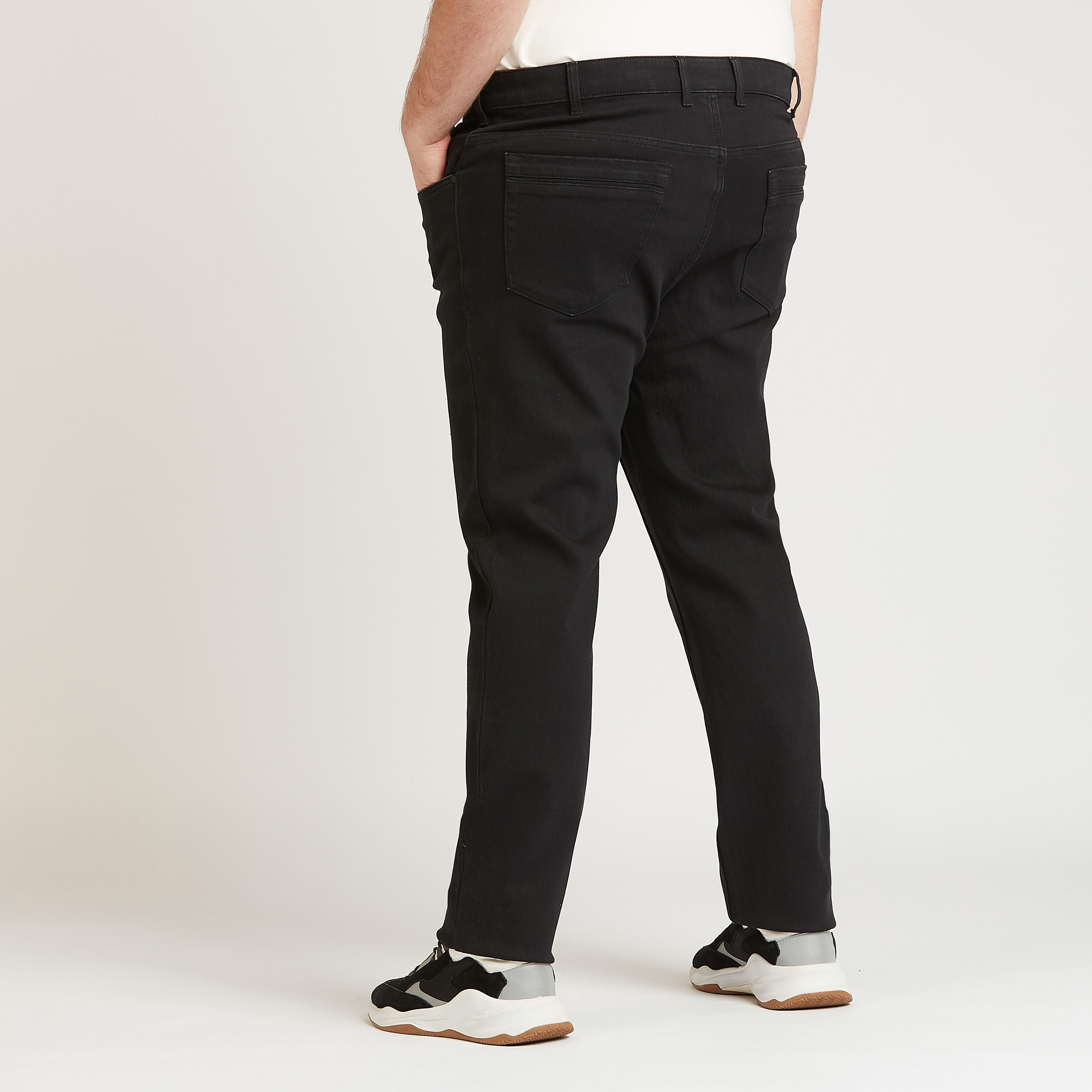 بنطلون جينز سادة طويل بتفاصيل جيوب وعراوي-men-clothing-bottoms-jeans-image-4