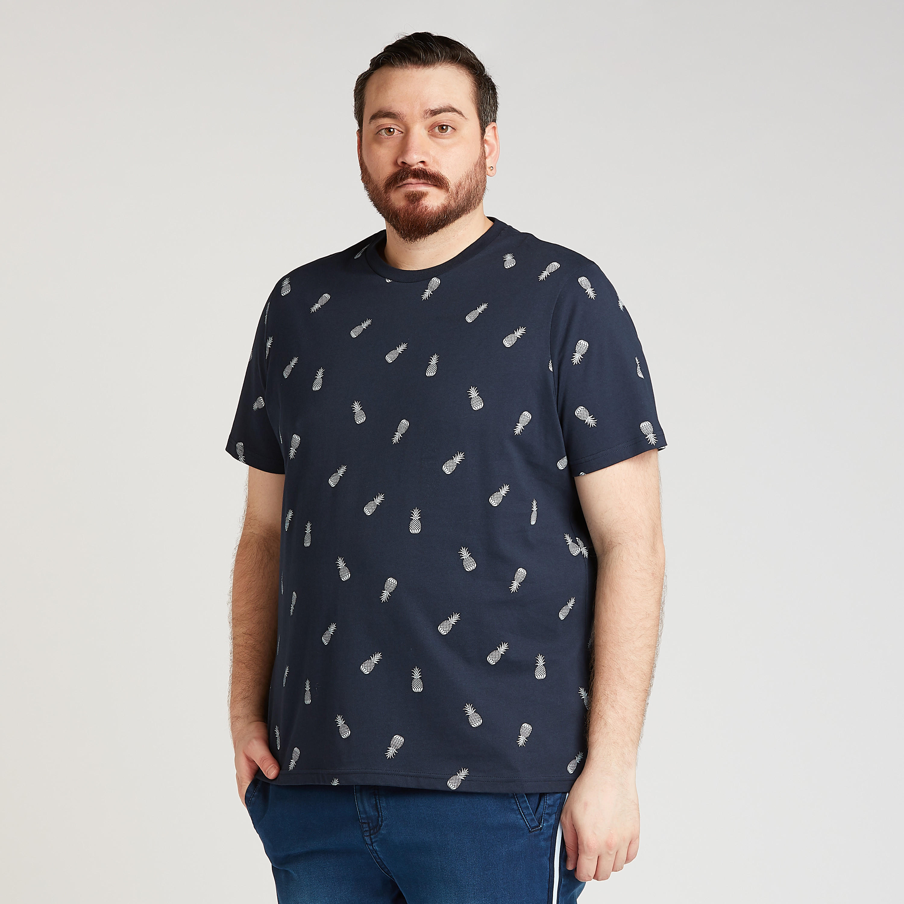 تيشيرت مستدام بياقة ضيّقة وأكمام قصيرة وطبعات-men-clothing-tshirtsandpolos-tshirts-image-1