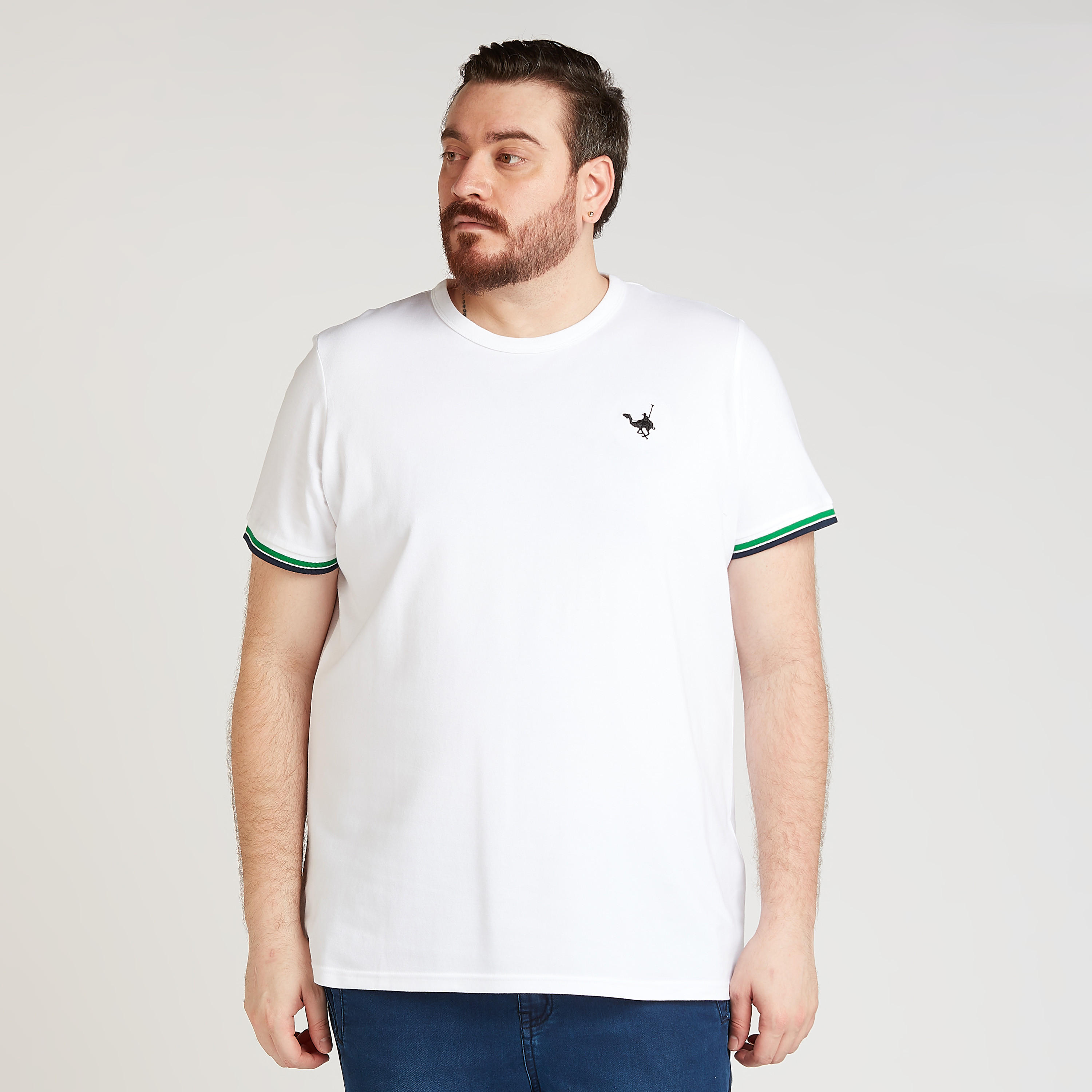Sustainable Solid T-shirt with Crew Neck and Short Sleeves-men-clothing-tshirtsandpolos-tshirts-image-1