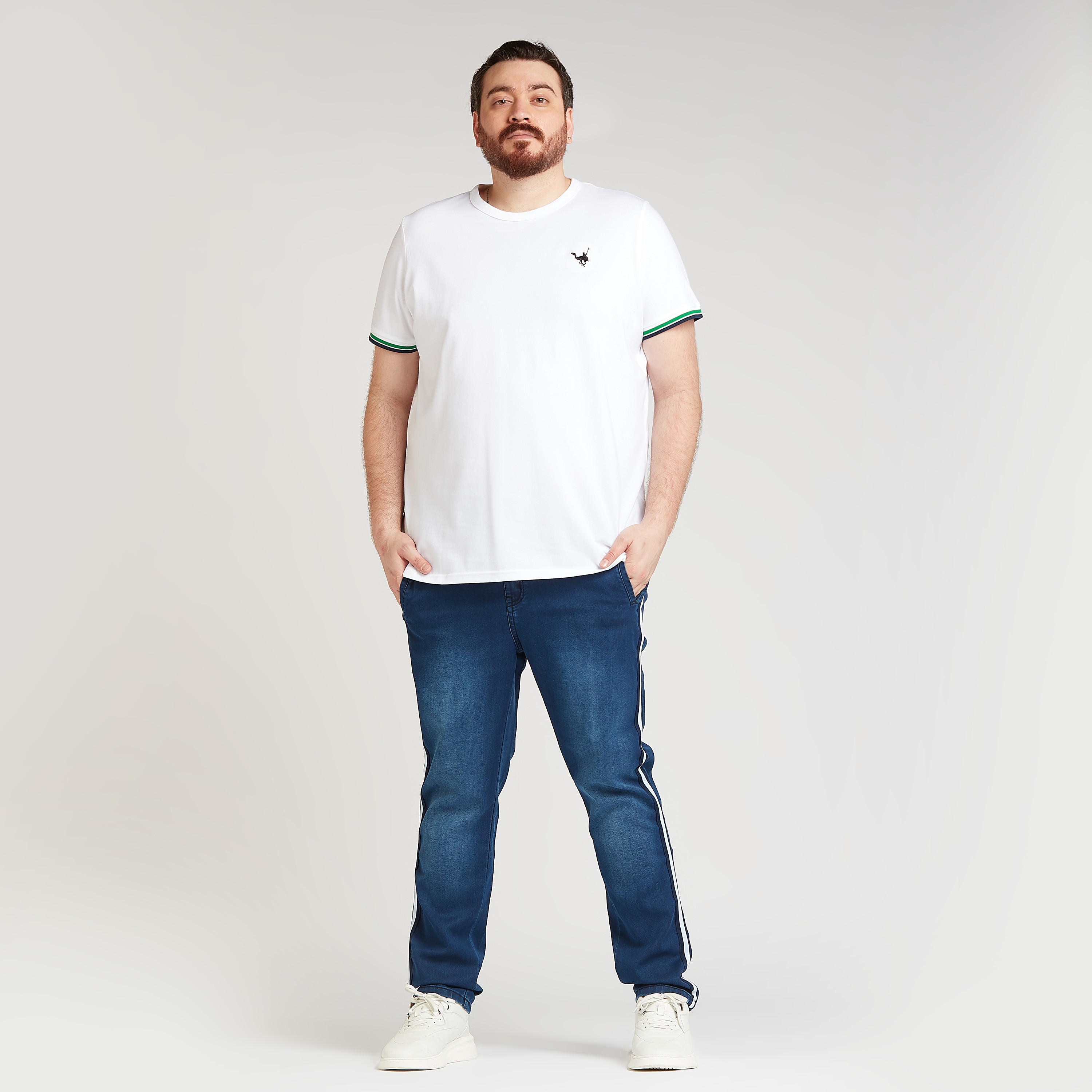 Sustainable Solid T-shirt with Crew Neck and Short Sleeves-men-clothing-tshirtsandpolos-tshirts-image-2