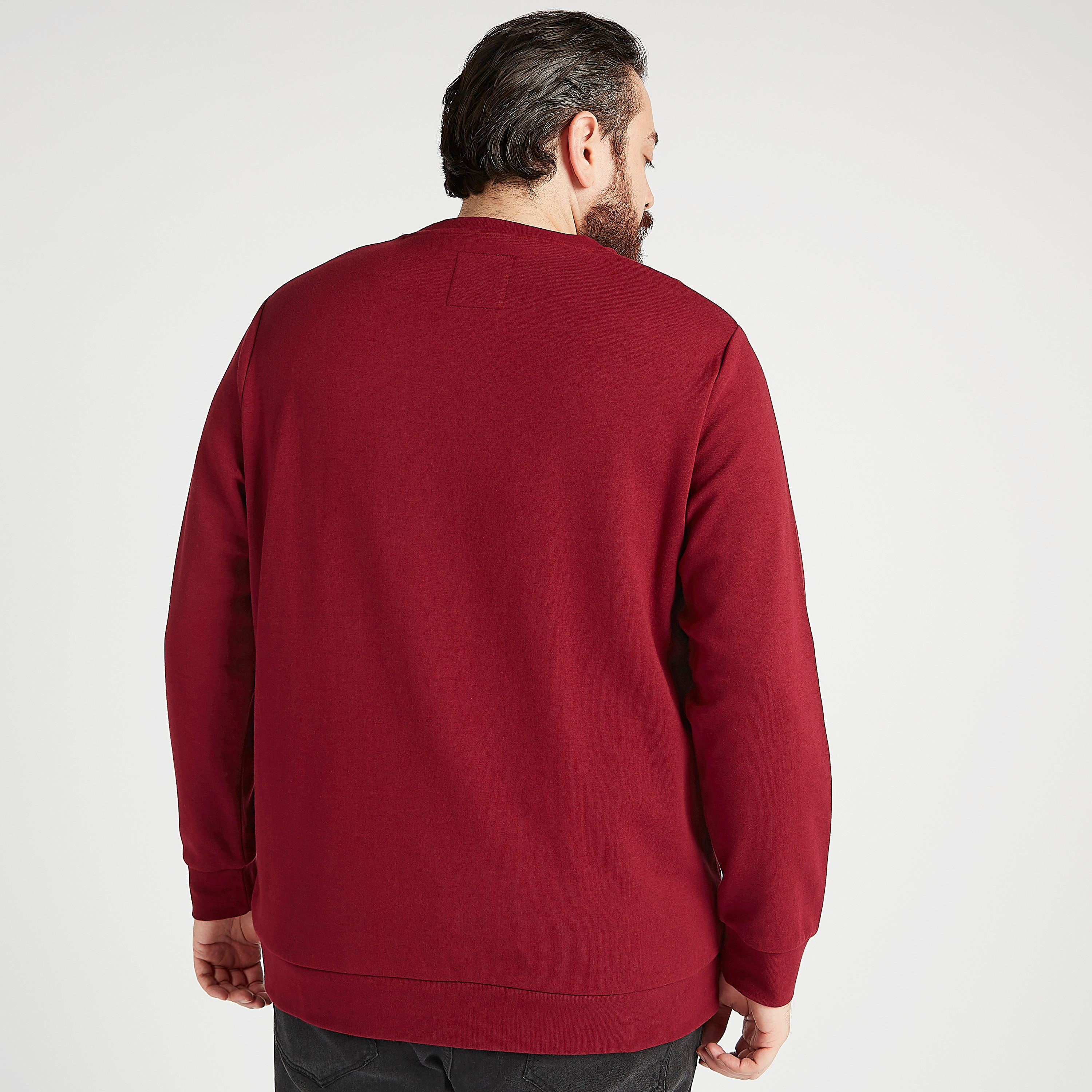 Sustainable Graphic Print Crew Neck Sweatshirt with Long Sleeves-men-winterwear-hoodiesandsweatshirts-image-4
