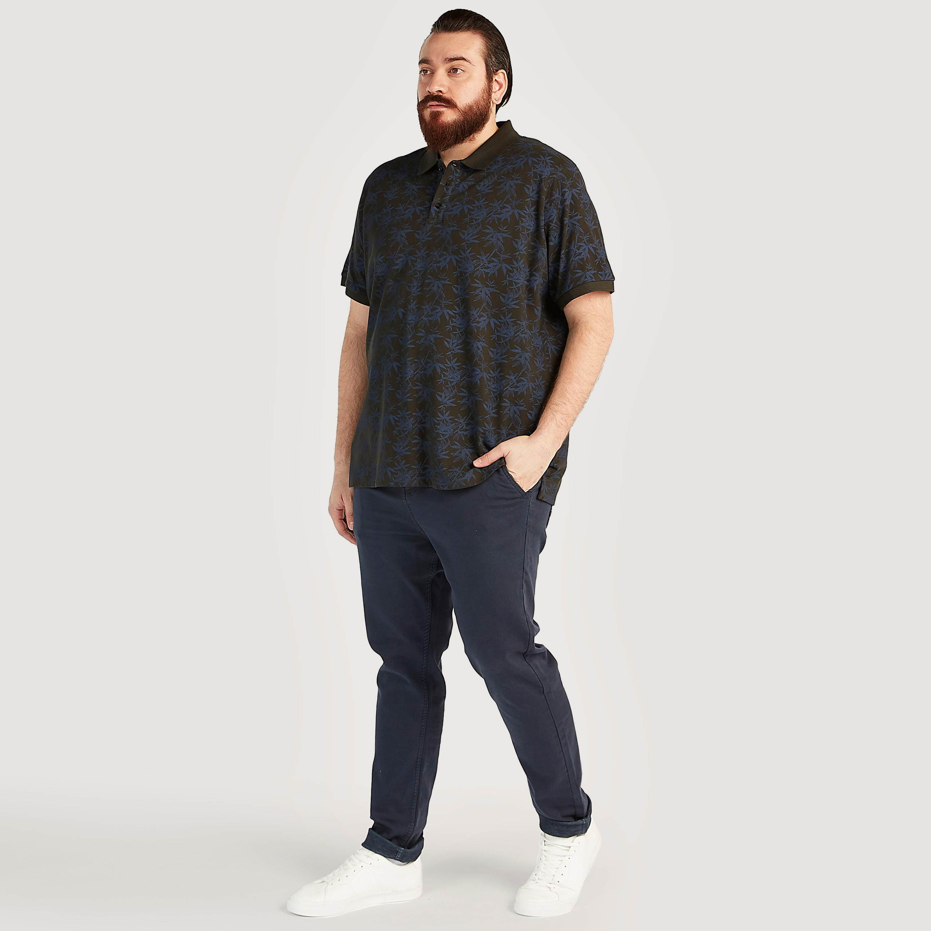 Sustainable Printed Polo T-shirt with Short Sleeves-men-clothing-tshirtsandpolos-polos-image-2