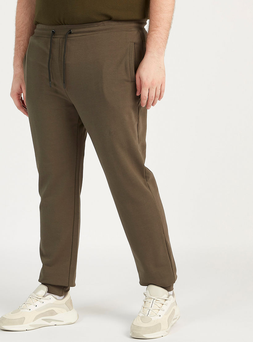 Sustainable Solid Mid-Rise Joggers with Drawstring Closure-men-clothing-bottoms-joggers-image-1