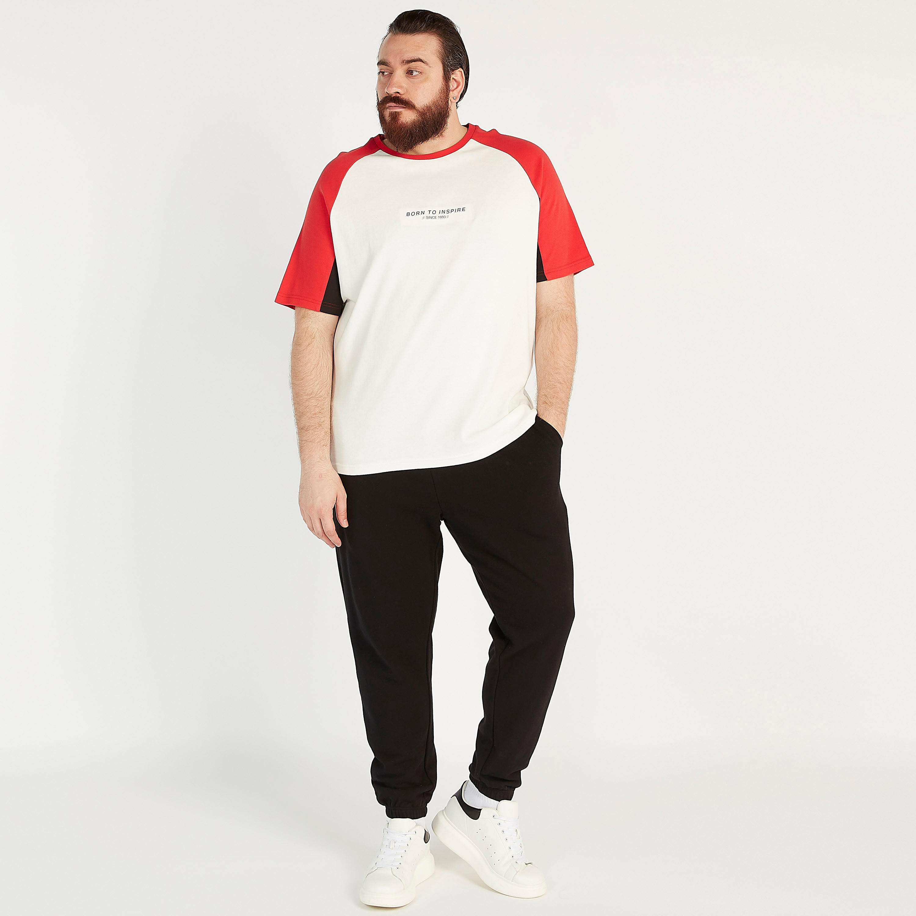 Slogan Print T-shirt with Raglan Sleeves and Crew Neck-men-clothing-tshirtsandpolos-tshirts-image-2