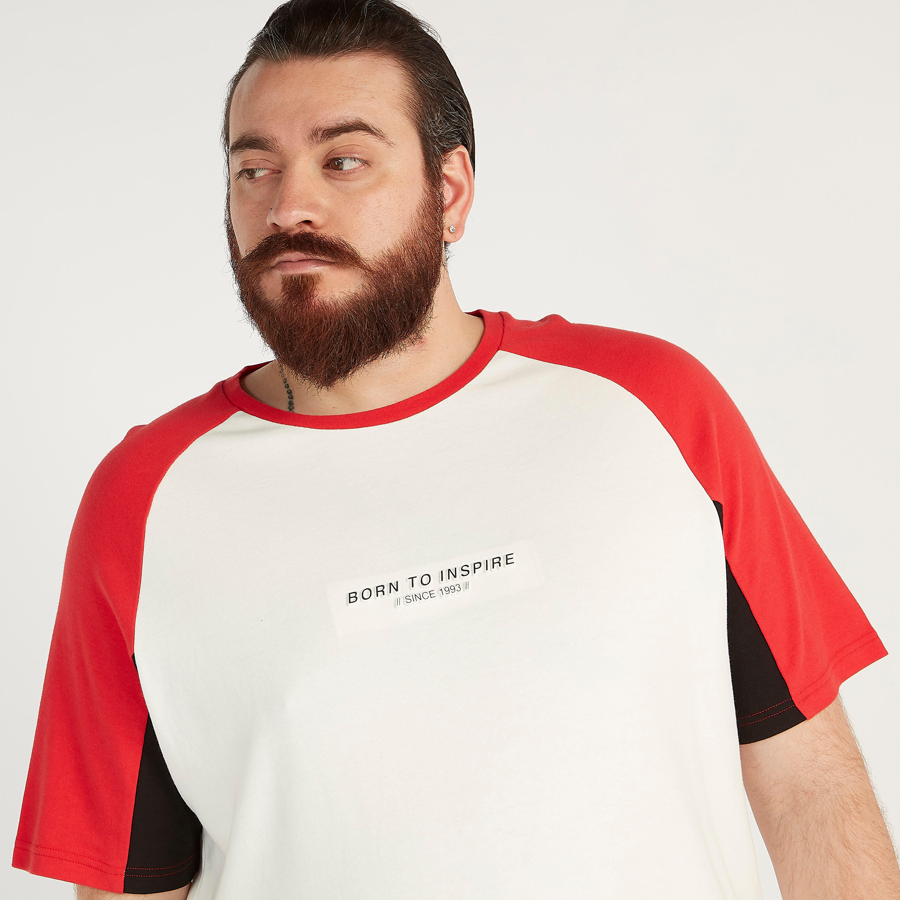 Slogan Print T-shirt with Raglan Sleeves and Crew Neck-men-clothing-tshirtsandpolos-tshirts-image-3