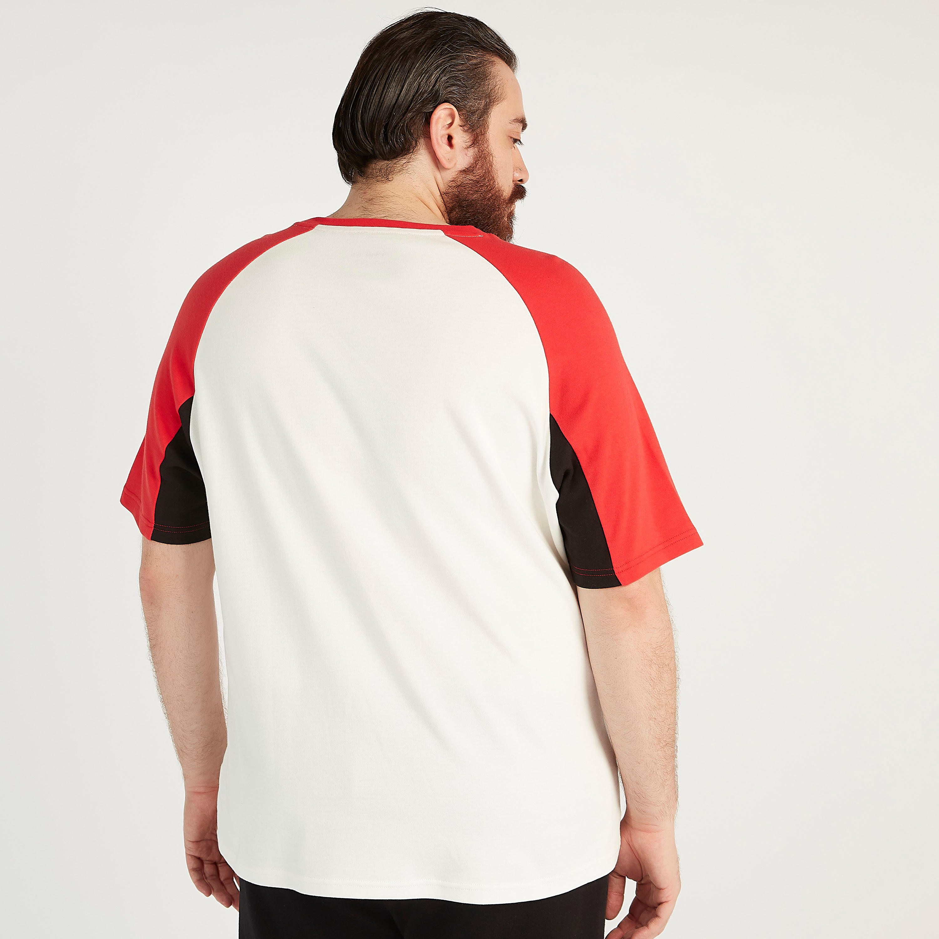 Slogan Print T-shirt with Raglan Sleeves and Crew Neck-men-clothing-tshirtsandpolos-tshirts-image-4