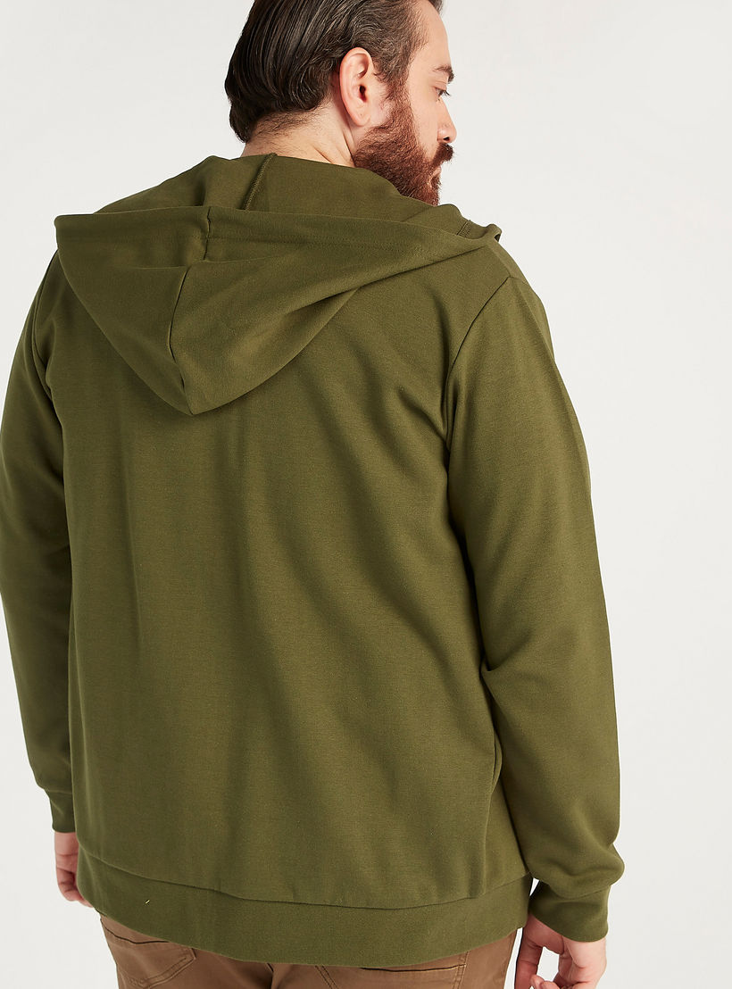 هودي مستدام سادة بسحّاب وأكمام طويلة-men-winterwear-hoodiesandsweatshirts-image-2