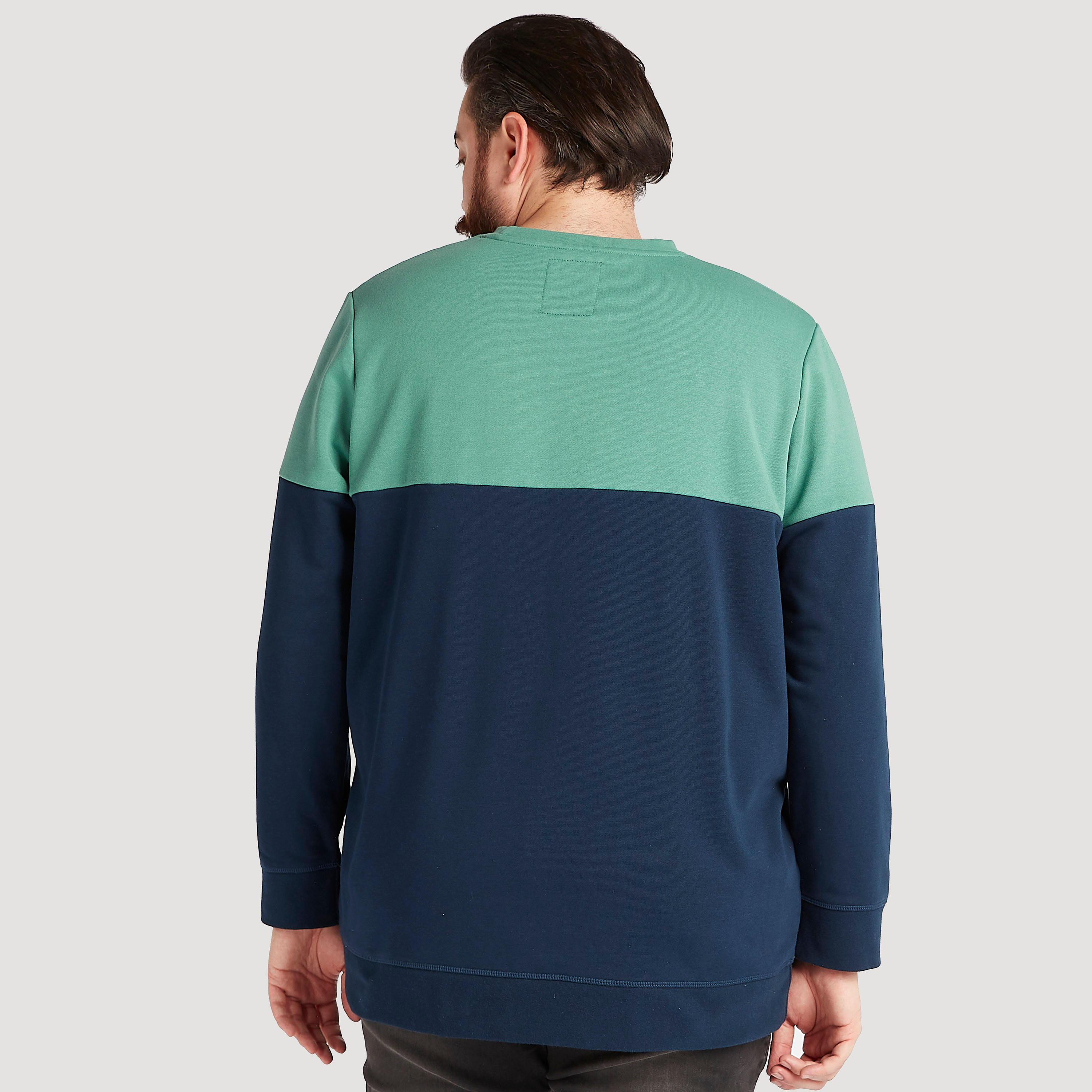 Cut and Sew Sweatshirt with Crew Neck and Long Sleeves-men-winterwear-hoodiesandsweatshirts-image-4
