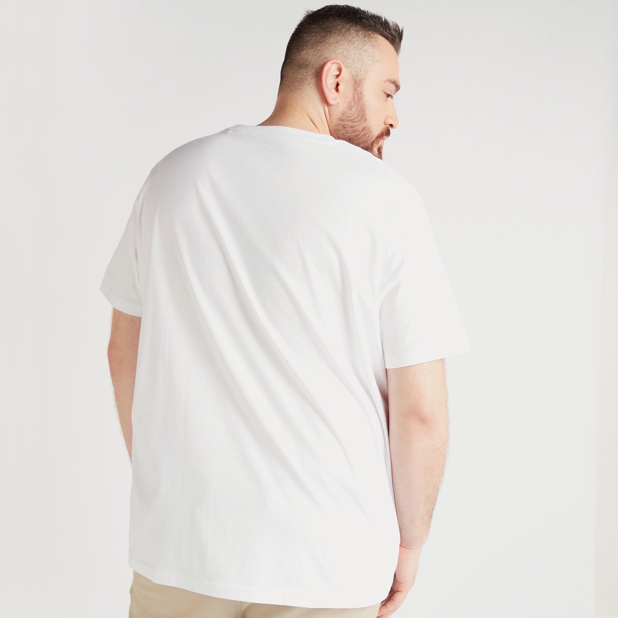 Printed Crew Neck T-shirt with Short Sleeves-men-clothing-tshirtsandpolos-tshirts-image-4
