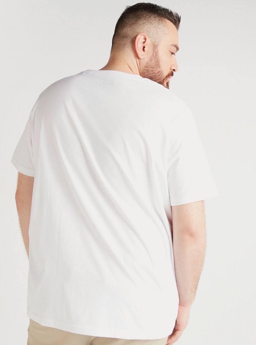 Printed Crew Neck T-shirt with Short Sleeves-men-clothing-tshirtsandpolos-tshirts-image-4