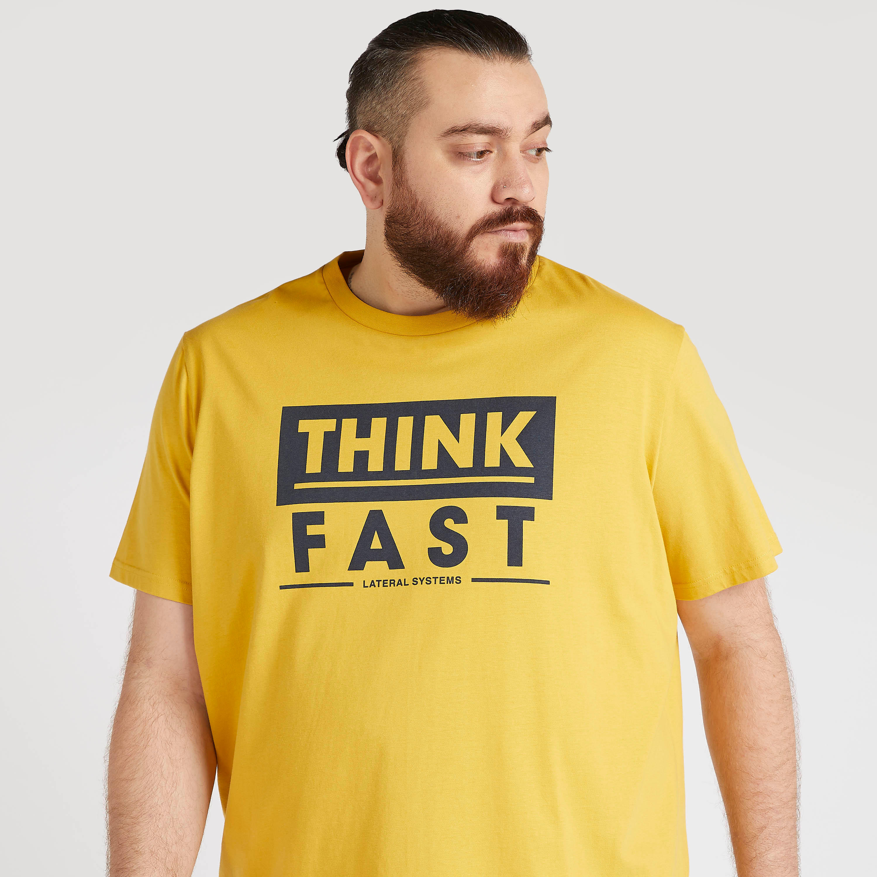 Typographic Print Crew Neck T-shirt with Short Sleeves-men-clothing-tshirtsandpolos-tshirts-image-1