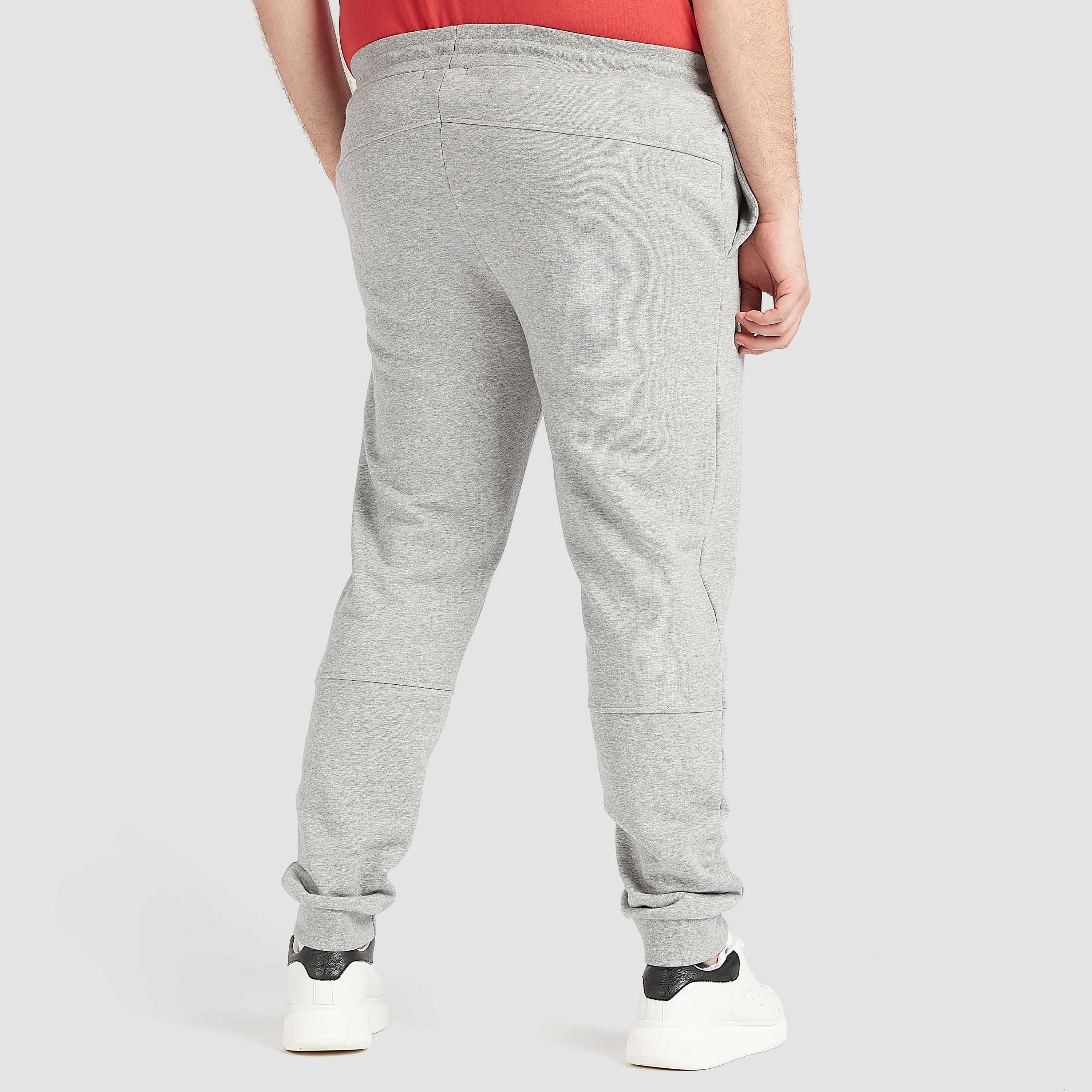 بنطلون رياضي سادة برباط إغلاق وجيوب-men-clothing-bottoms-joggers-image-2