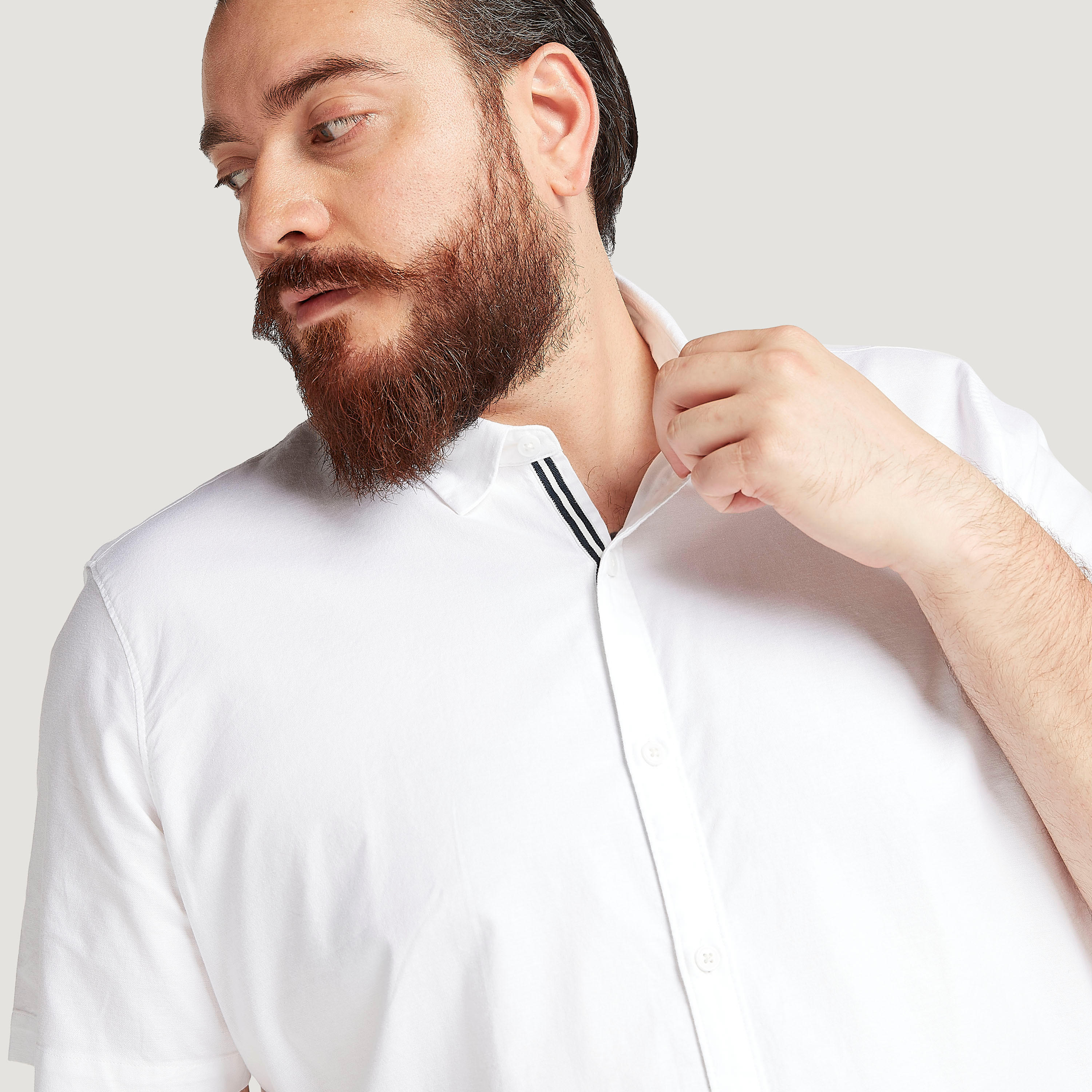 Solid Shirt with Short Sleeves-men-clothing-shirts-image-3