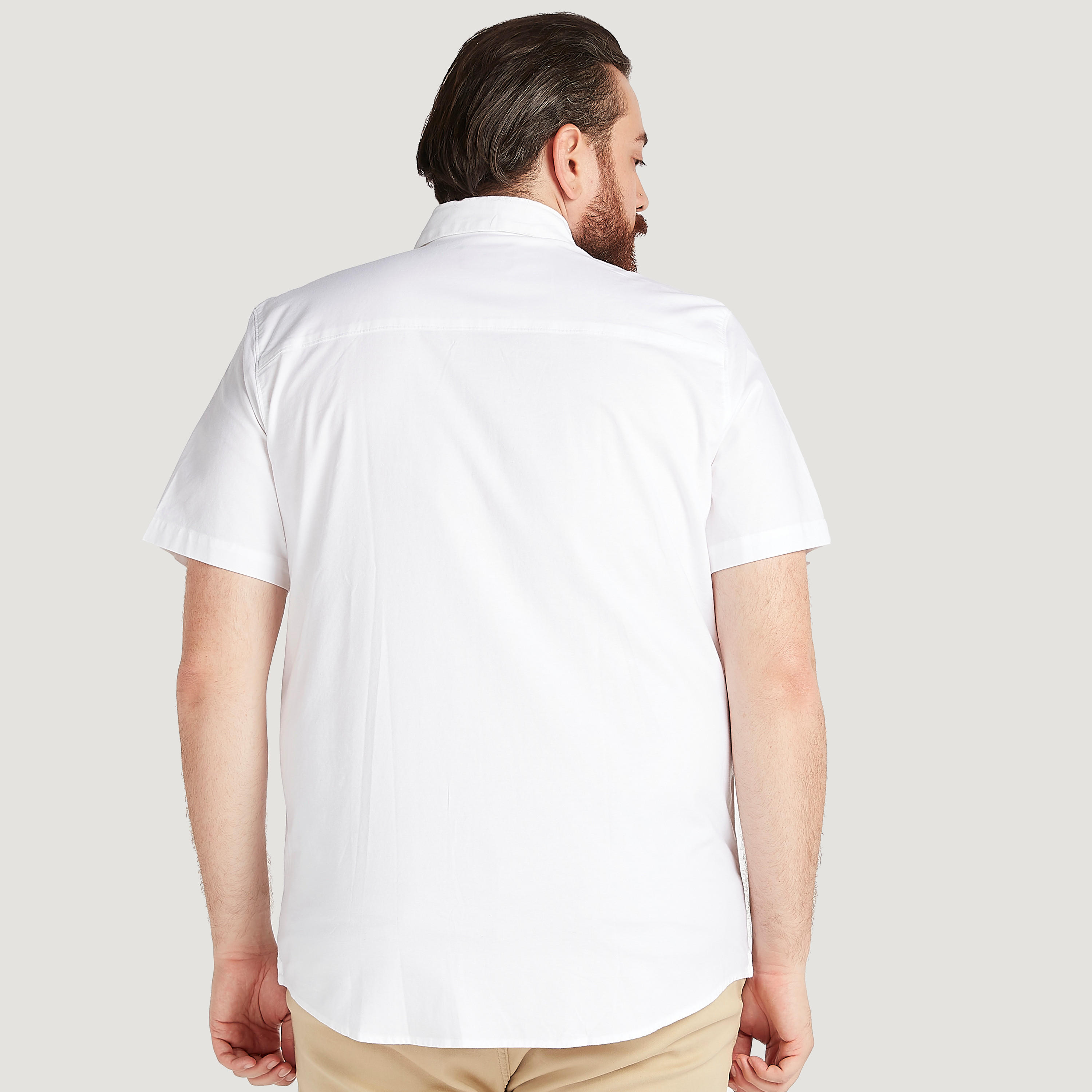 Solid Shirt with Short Sleeves-men-clothing-shirts-image-4
