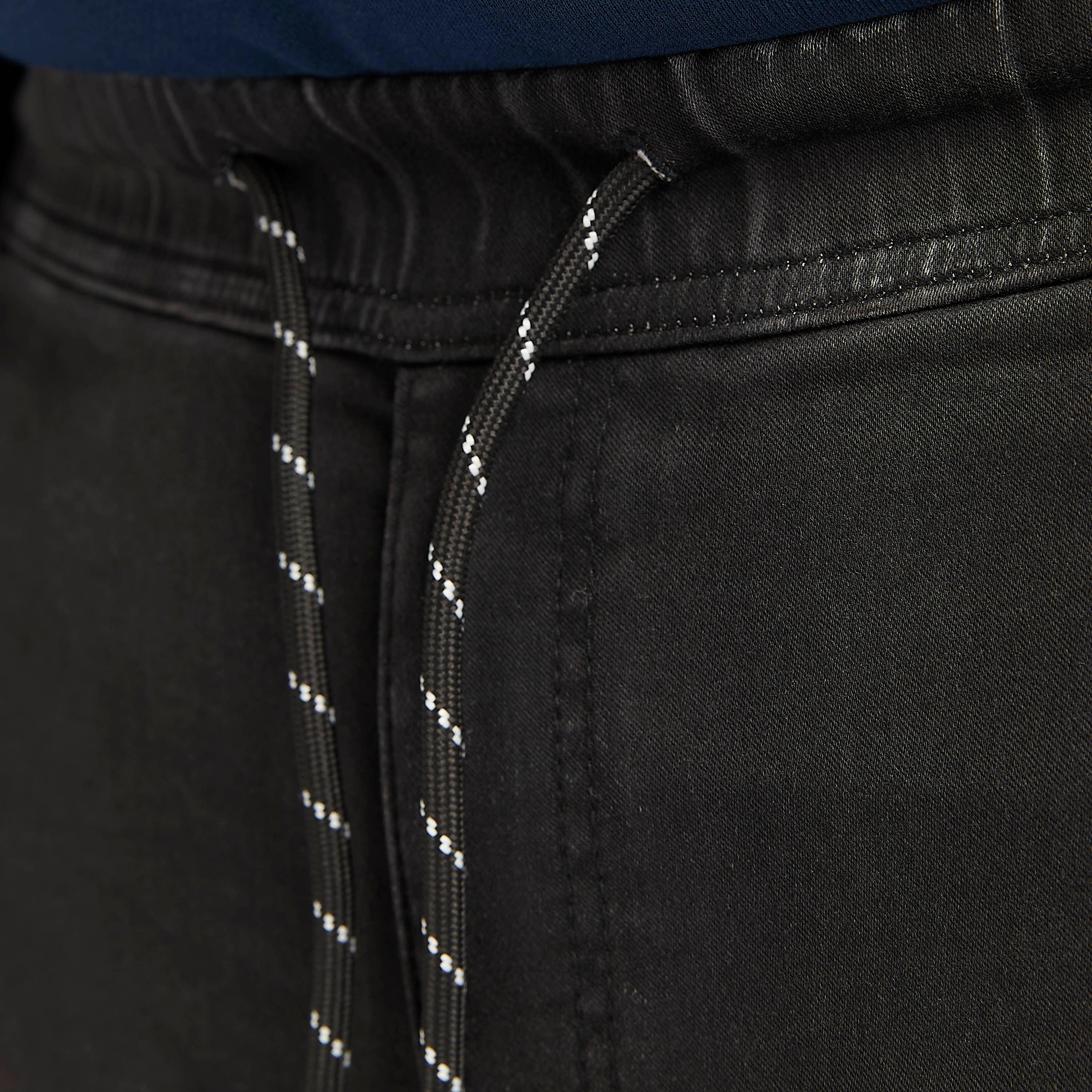 بنطلون جينز سادة برباط إغلاق وخصر متوسّط الارتفاع-men-clothing-bottoms-jeans-image-1