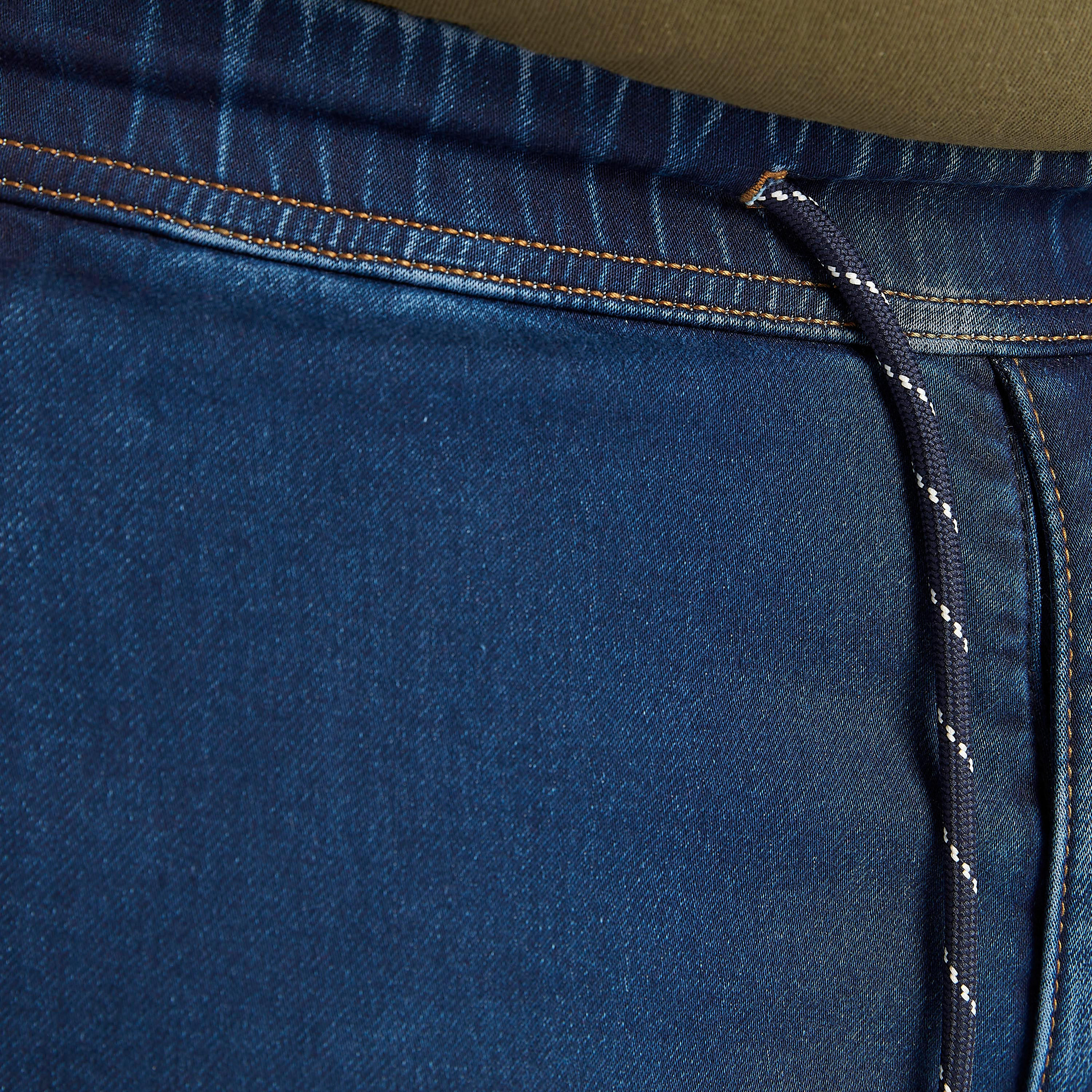 بنطلون رياضي دنيم سادة برباط إغلاق وجيوب-men-clothing-bottoms-joggers-image-1