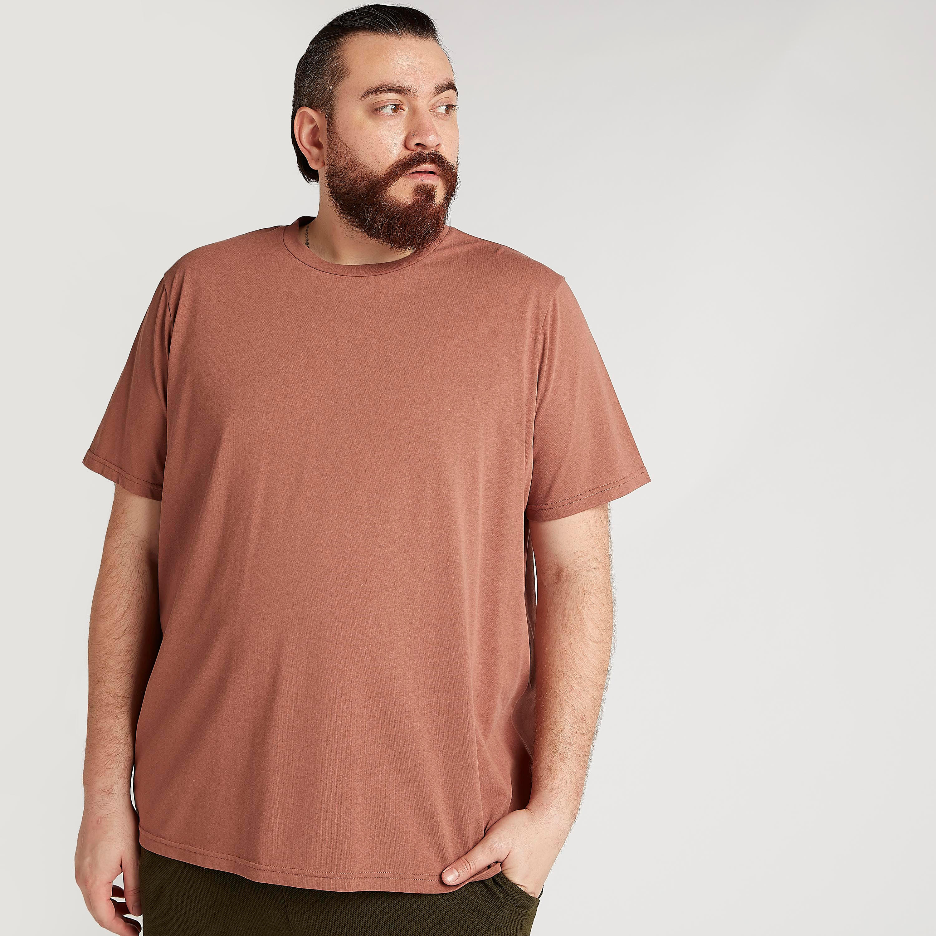 تيشيرت سادة بياقة ضيّقة وأكمام قصيرة-men-clothing-tshirtsandpolos-tshirts-image-4