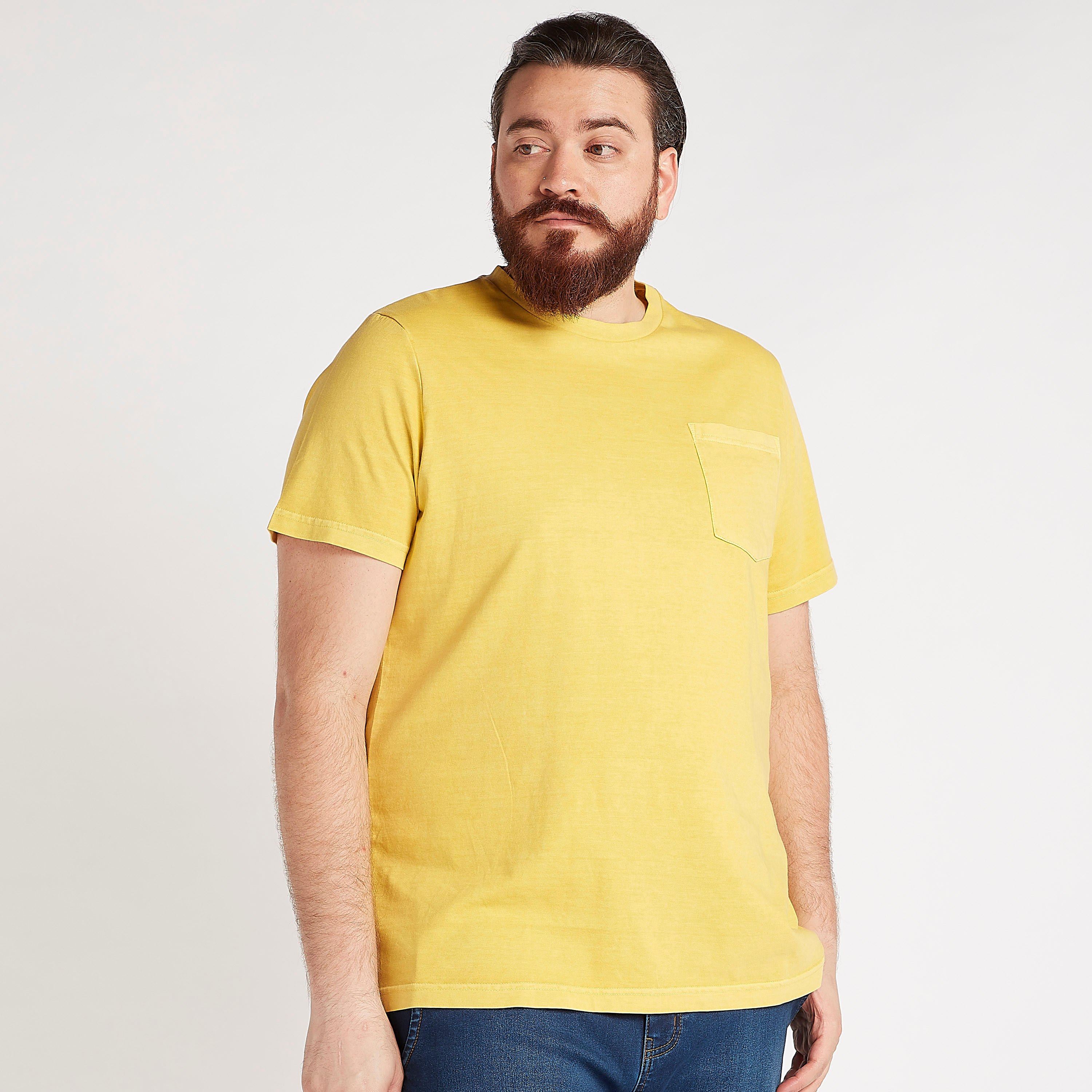 Solid T-shirt with Short Sleeves and Crew Neck-men-clothing-tshirtsandpolos-tshirts-image-1