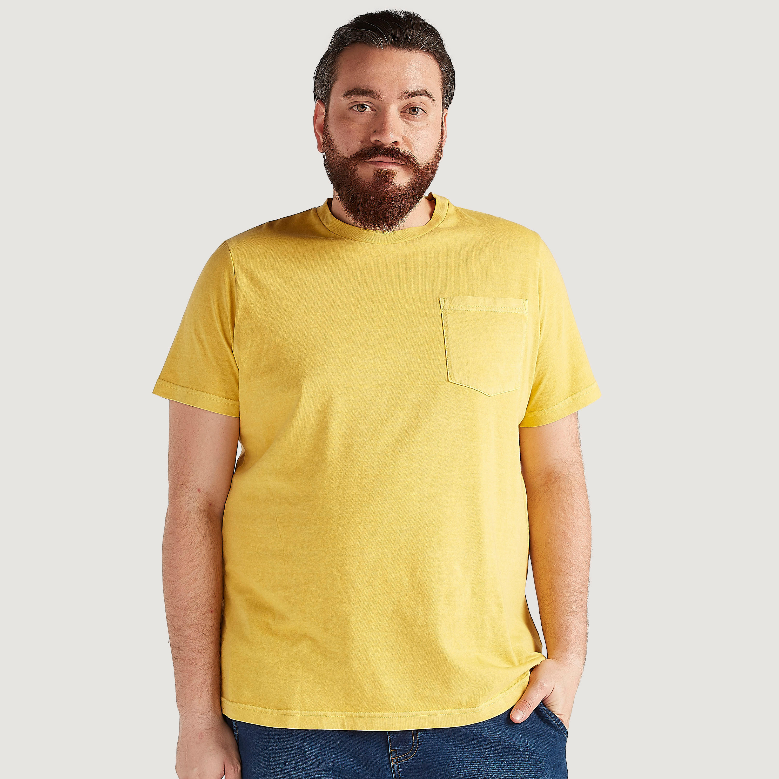 Solid T-shirt with Short Sleeves and Crew Neck-men-clothing-tshirtsandpolos-tshirts-image-5