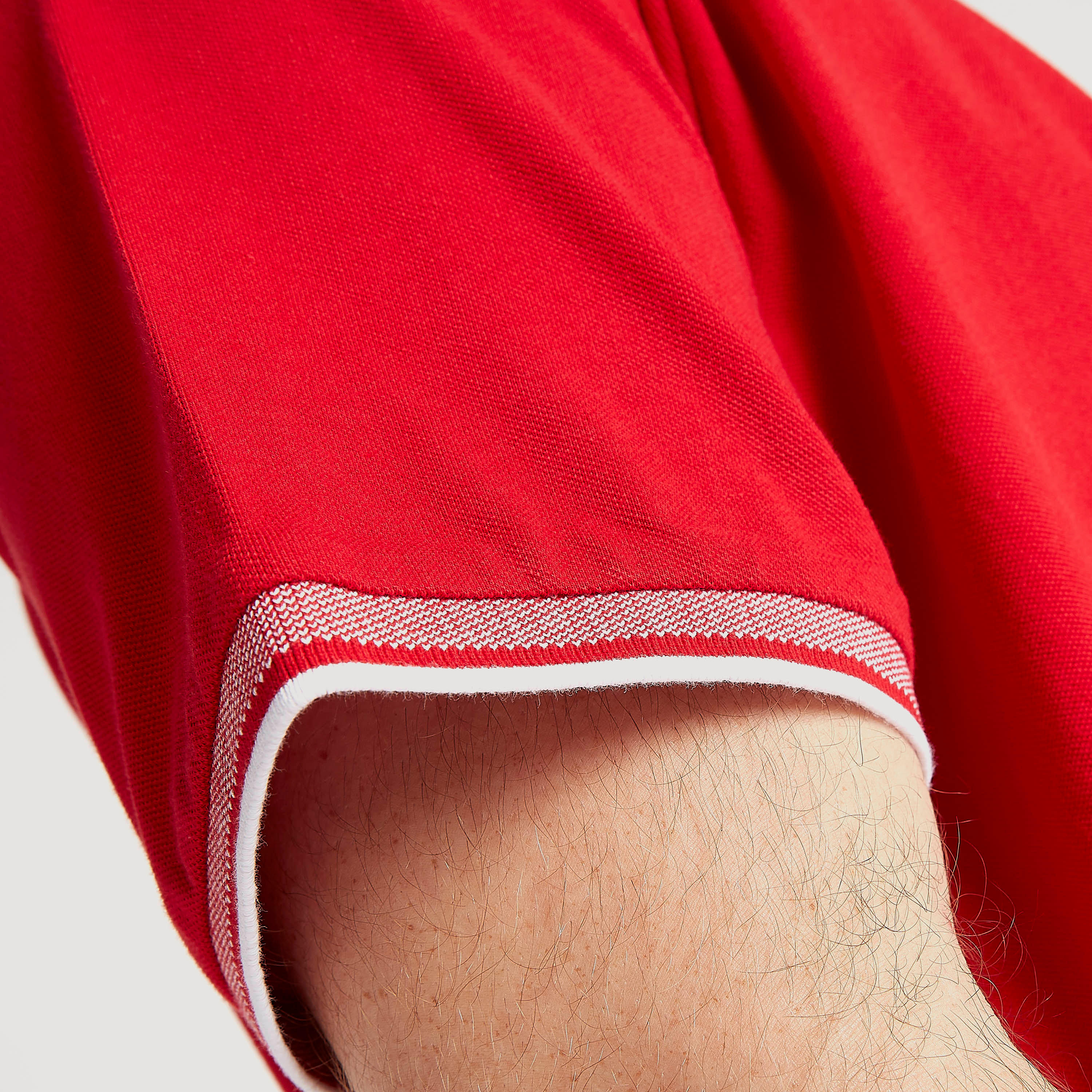 تيشيرت بولو سادة بأكمام قصيرة وتفاصيل خيوط بارزة-men-clothing-tshirtsandpolos-polos-image-5