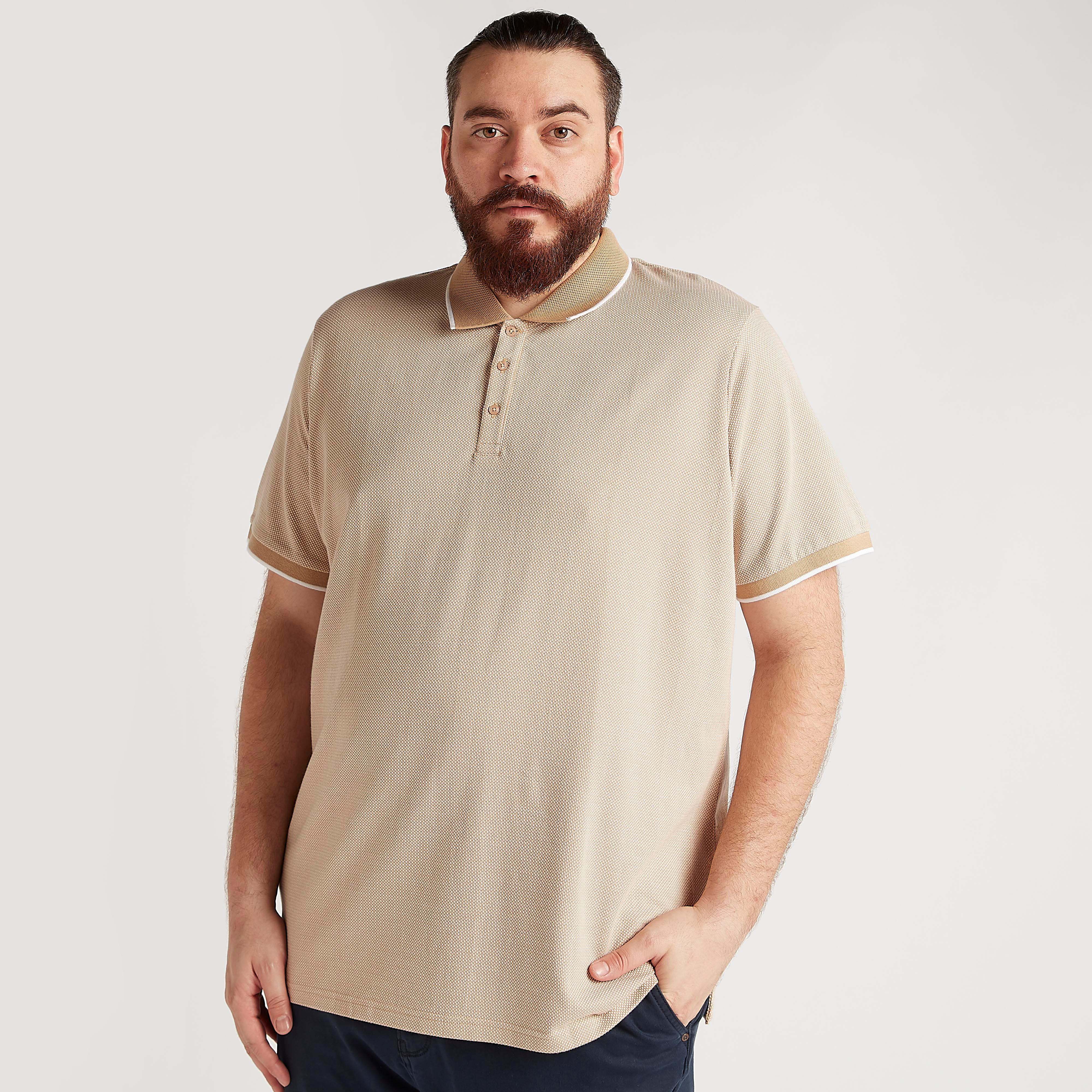 تيشيرت بولو بارز الملمس بأكمام قصيرة-men-clothing-tshirtsandpolos-polos-image-5