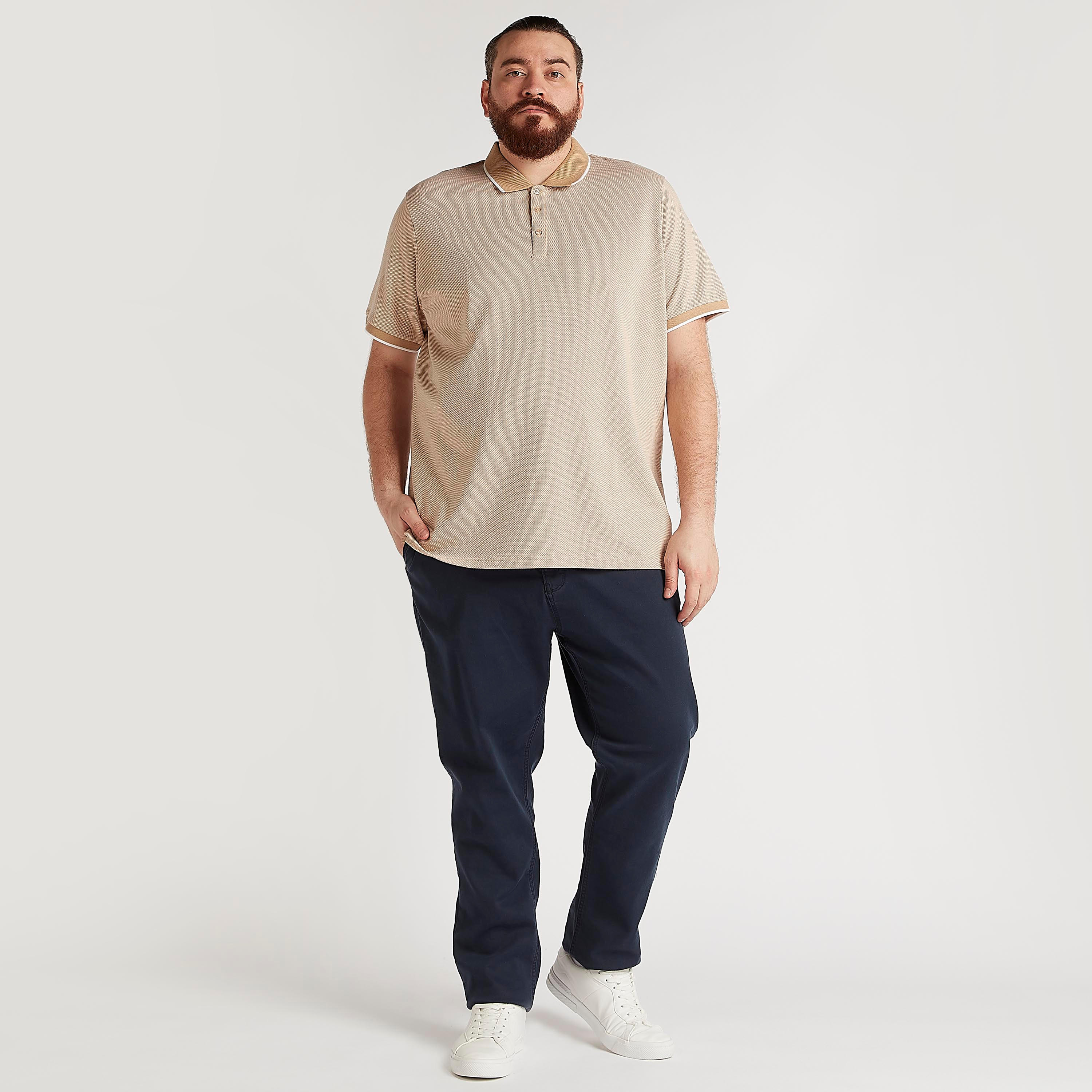 تيشيرت بولو بارز الملمس بأكمام قصيرة-men-clothing-tshirtsandpolos-polos-image-4
