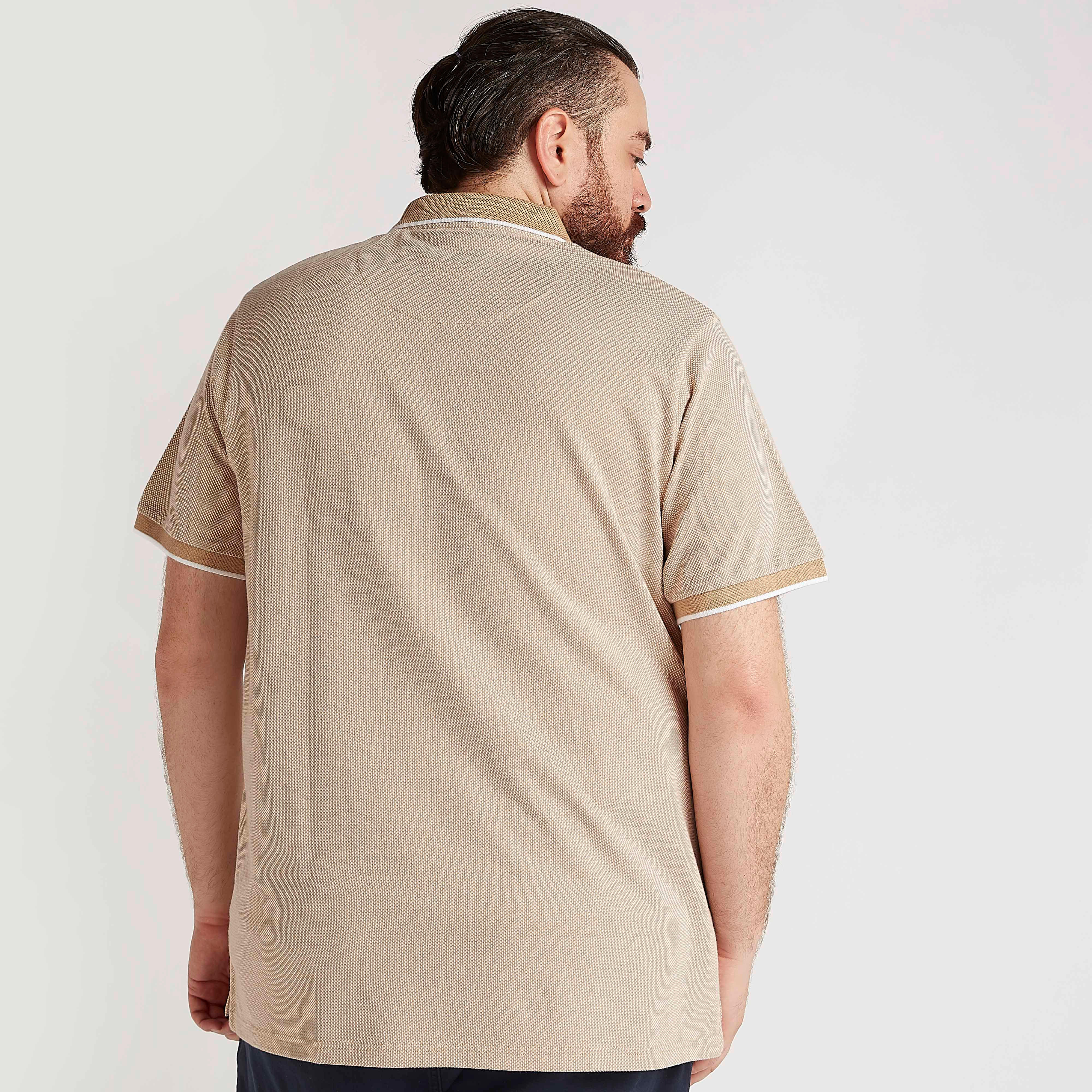 تيشيرت بولو بارز الملمس بأكمام قصيرة-men-clothing-tshirtsandpolos-polos-image-2