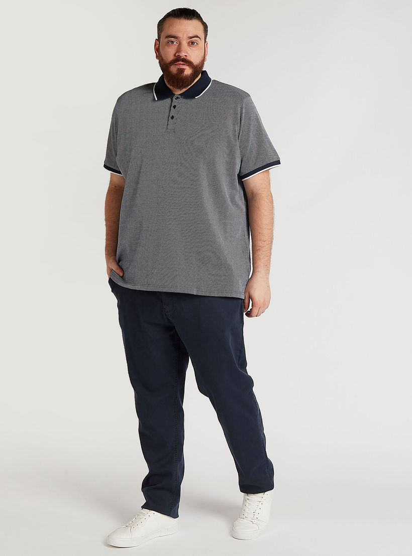 تيشيرت بولو بارز الملمس بأكمام قصيرة-men-clothing-tshirtsandpolos-polos-image-4