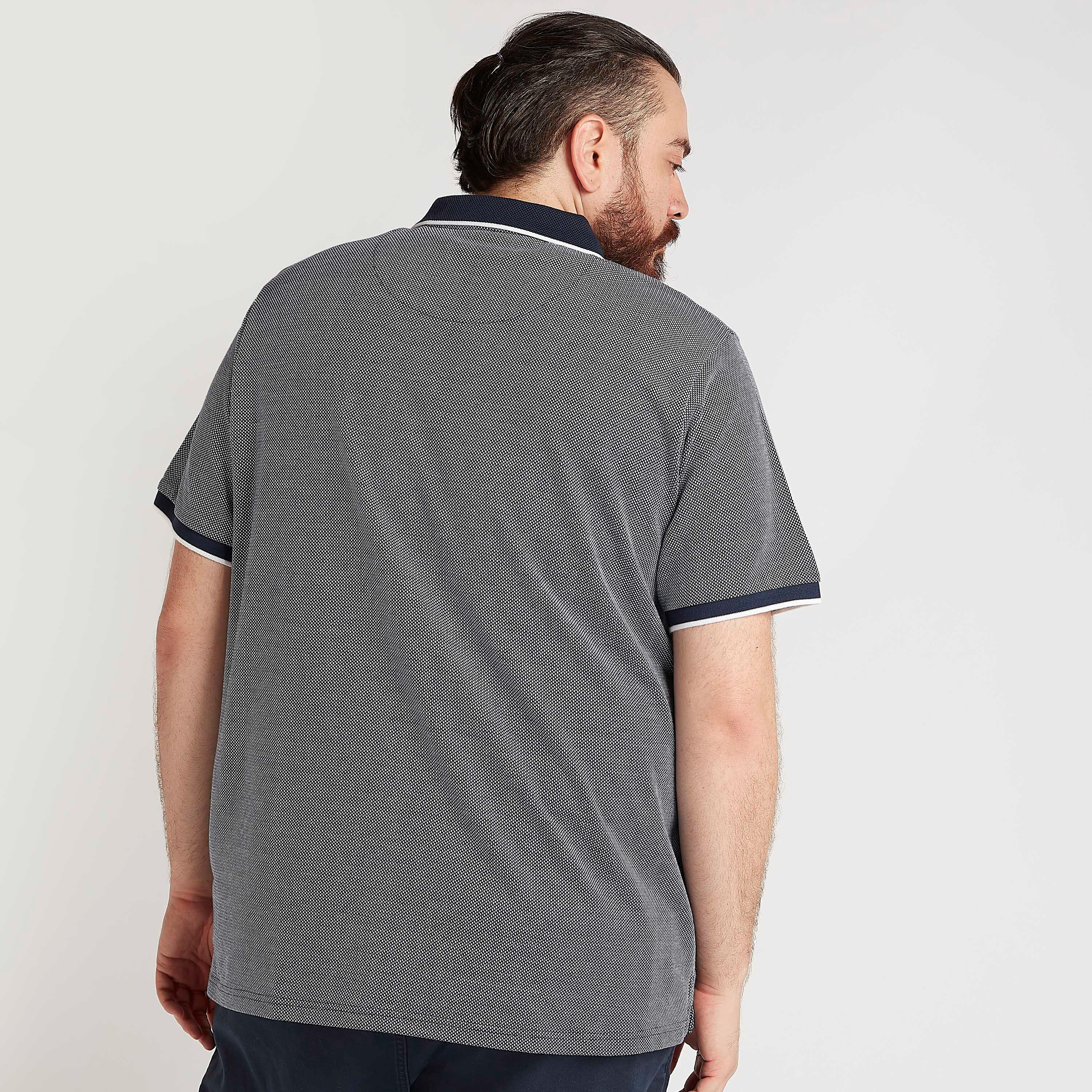 تيشيرت بولو بارز الملمس بأكمام قصيرة-men-clothing-tshirtsandpolos-polos-image-2