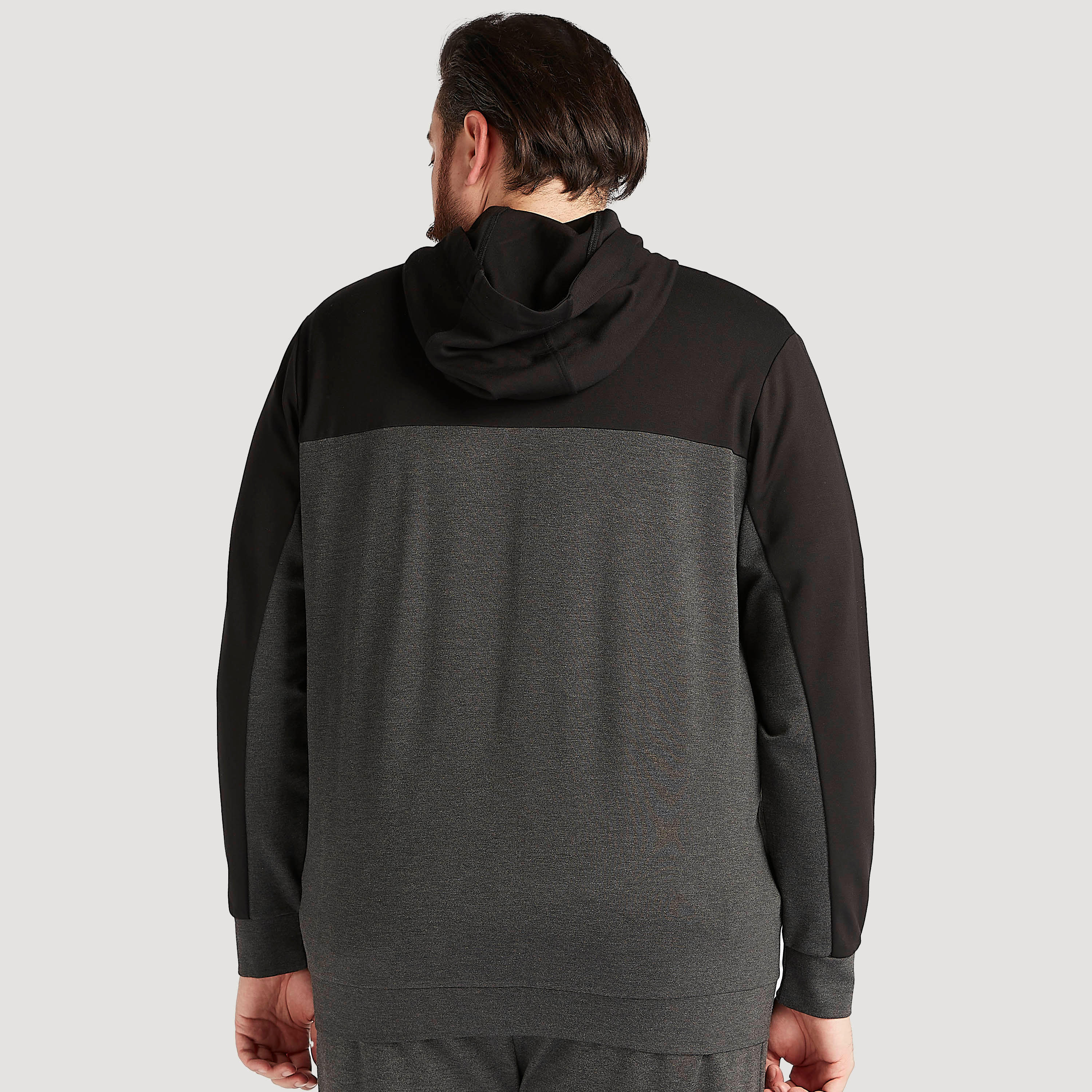 Solid Zip Through Hooded Jacket with Long Sleeves and Pockets-men-winterwear-hoodiesandsweatshirts-image-4