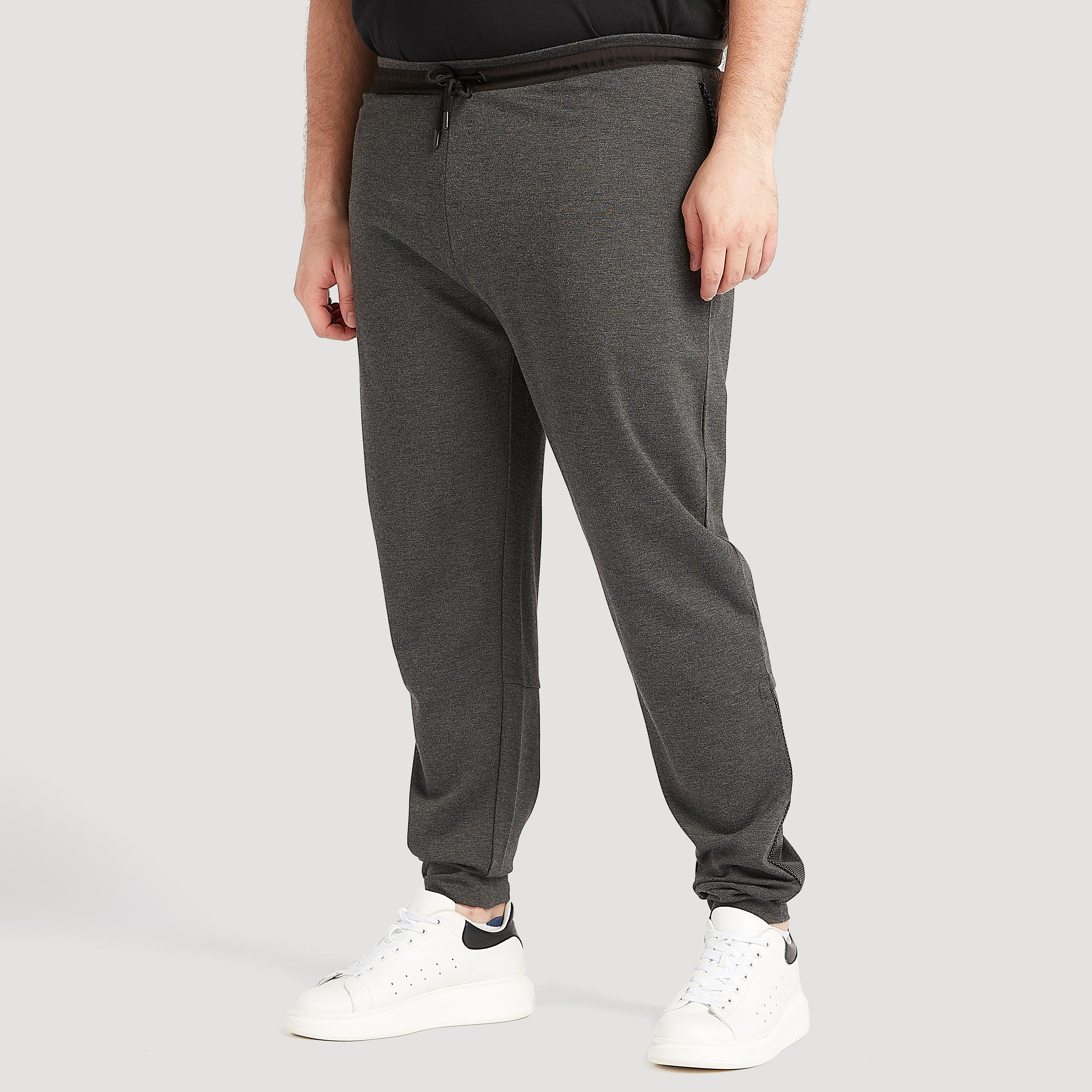 Solid Joggers with Drawstring Waistband and Pockets-men-clothing-bottoms-joggers-image-1