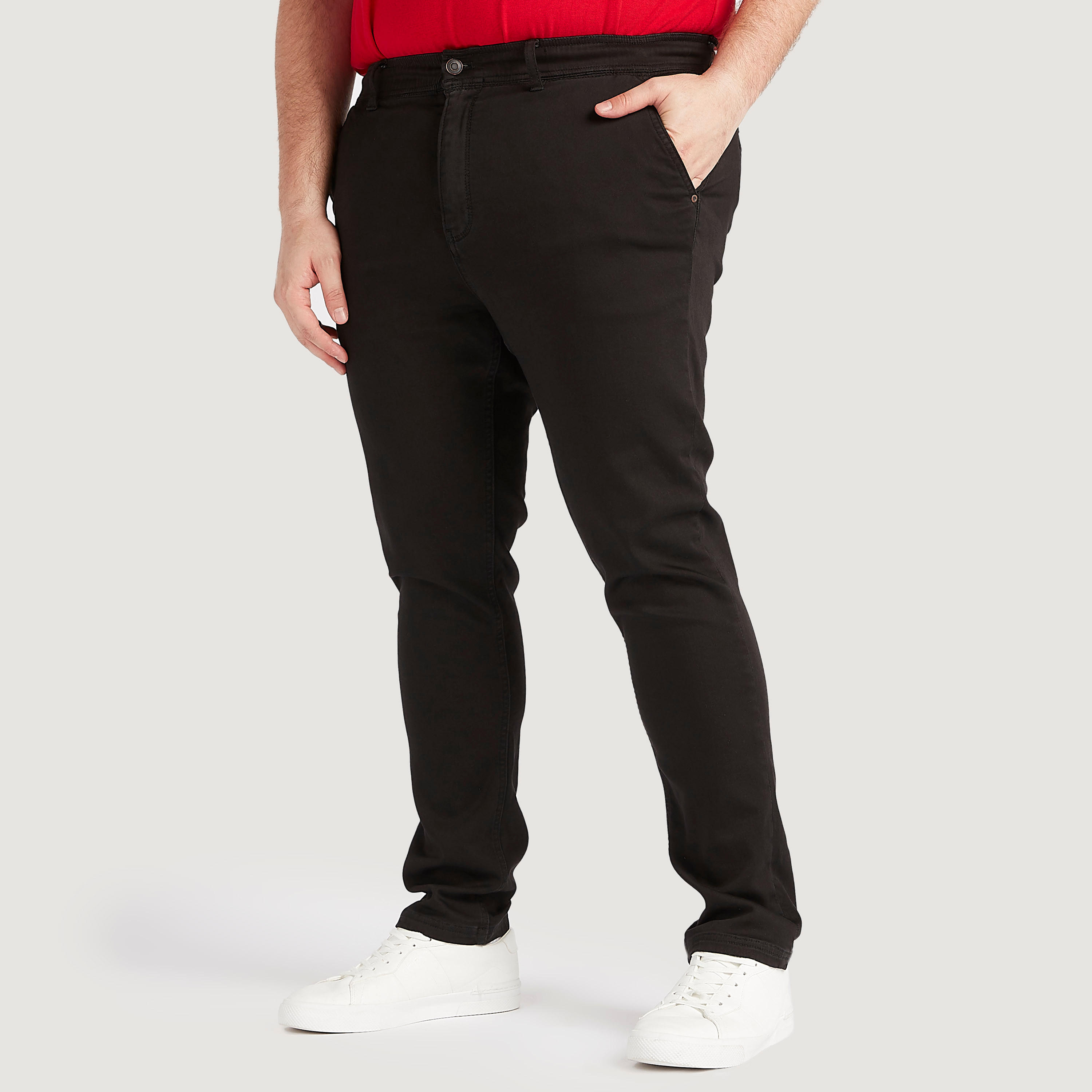 Solid Mid-Rise Chino Pants with Button Closure-men-clothing-bottoms-trousersandchinos-trousers-image-1